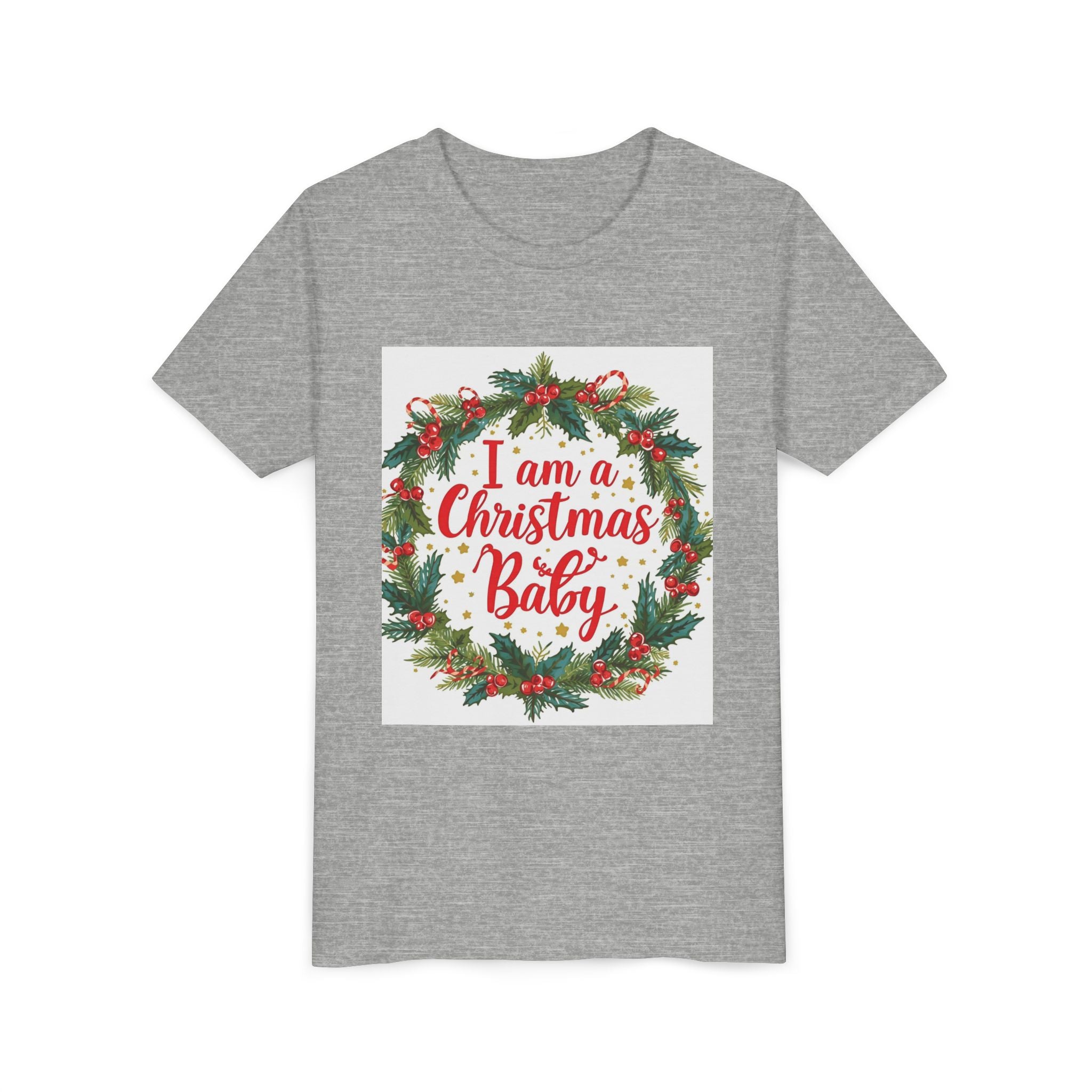 I Am A Christmas Baby Youth Short Sleeve Tee