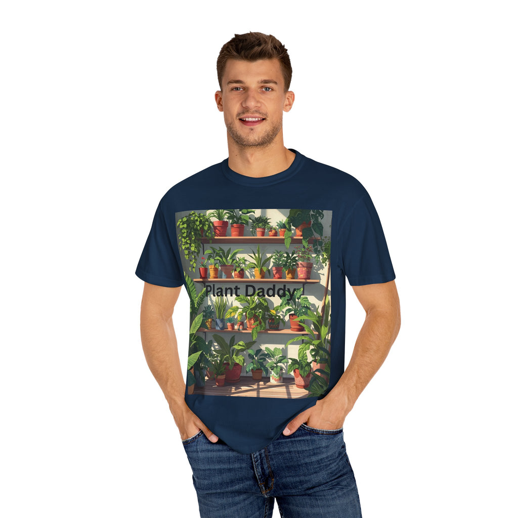 Plant Daddy Unisex Garment-Dyed T-Shirt, Indoor Gardening Shirt, Plant Lover Gift, Eco-Friendly Tee, Green Thumb Apparel