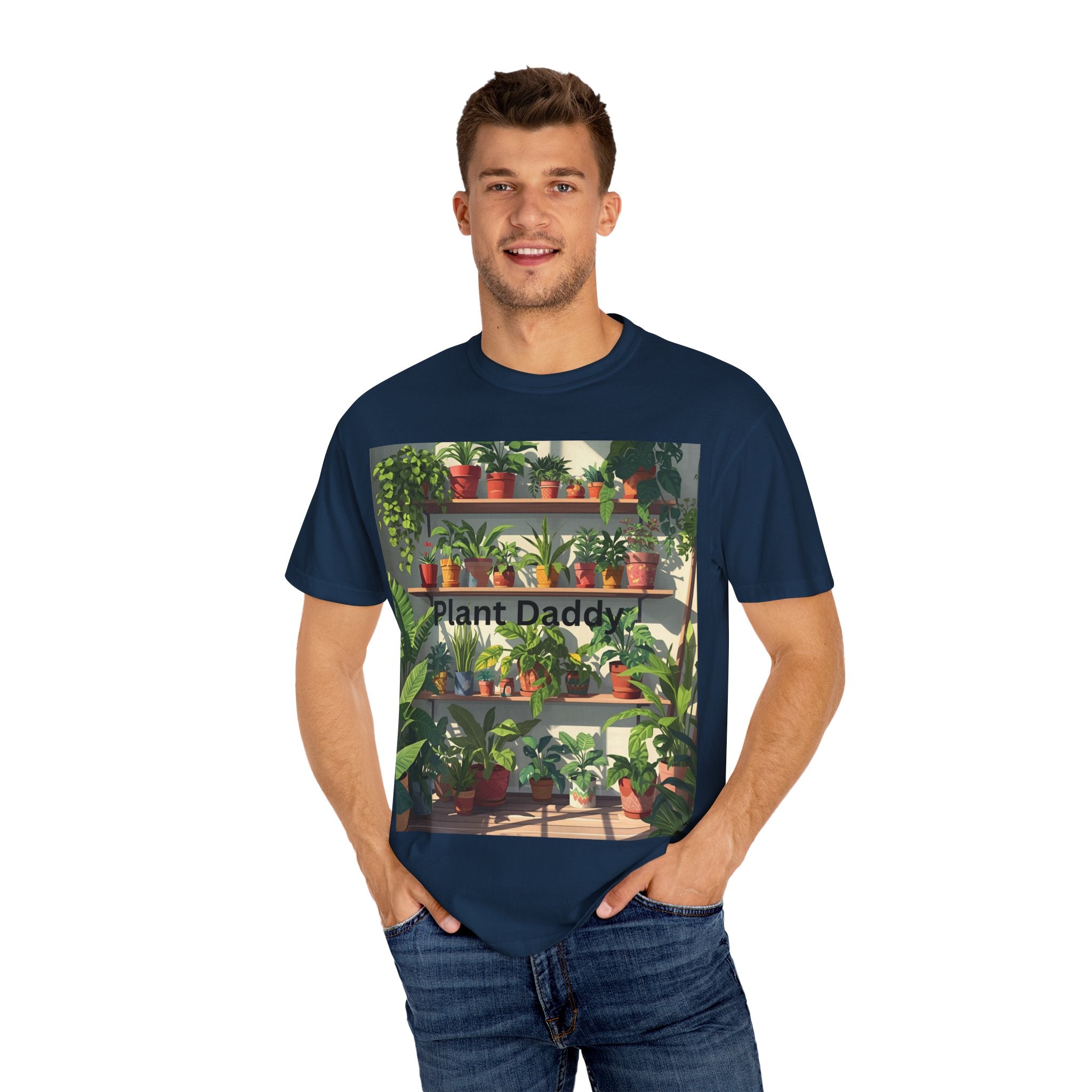 Plant Daddy Unisex Garment-Dyed T-Shirt, Indoor Gardening Shirt, Plant Lover Gift, Eco-Friendly Tee, Green Thumb Apparel