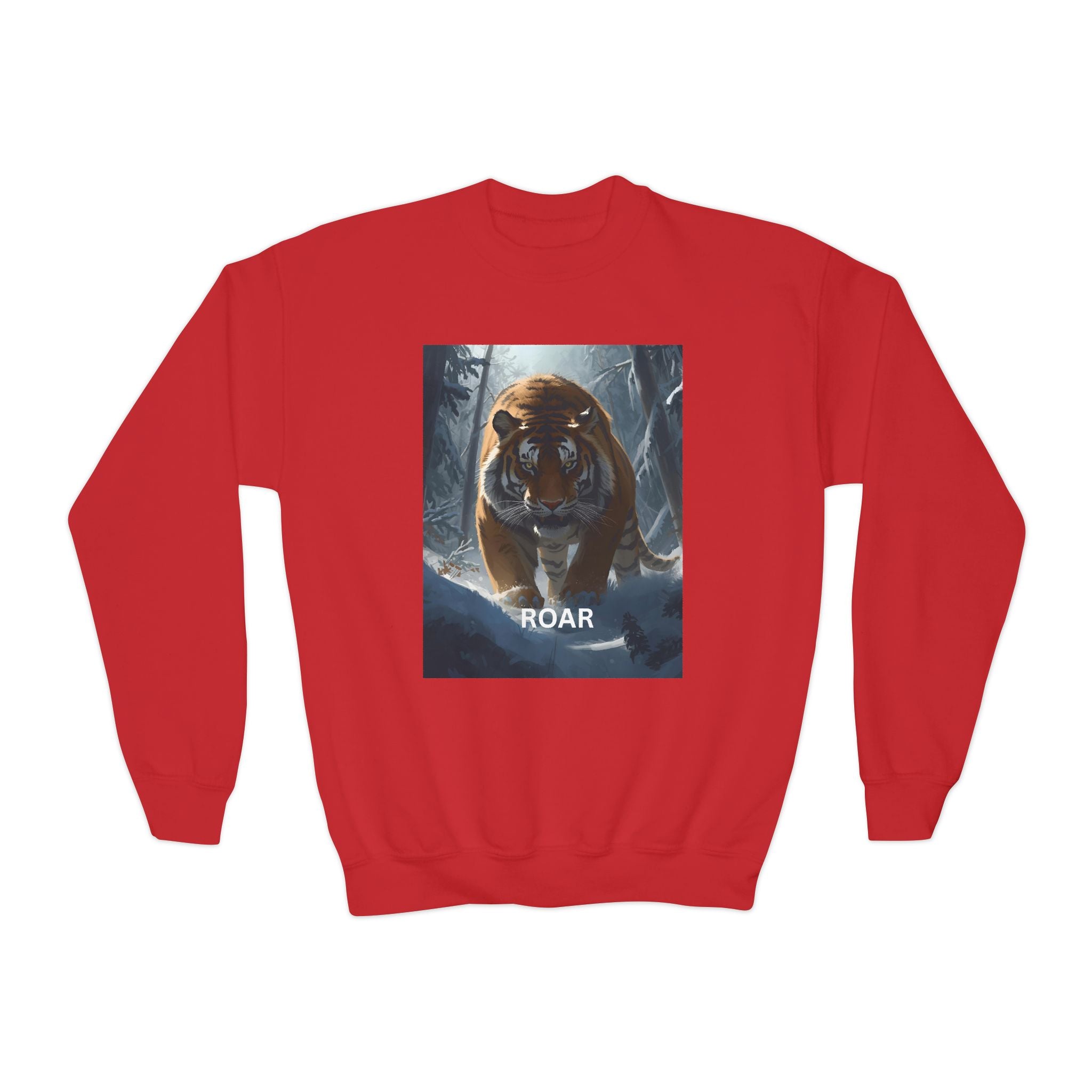 Tiger Roar Snow Youth Crewneck Sweatshirt
