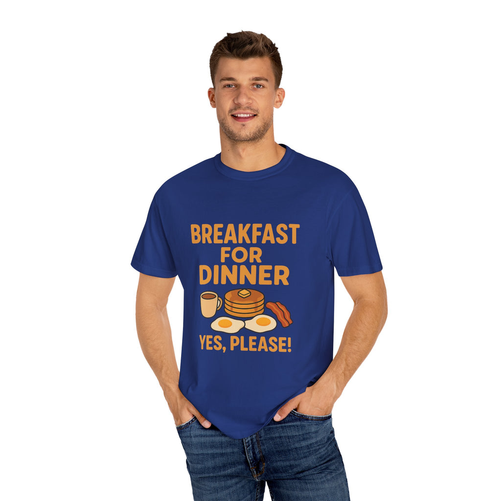 Whimsical Breakfast For Dinner T-Shirt, Foodie Gift, Funny Dinner Shirt, Comfort Wear, Casual Tee for Food Lovers