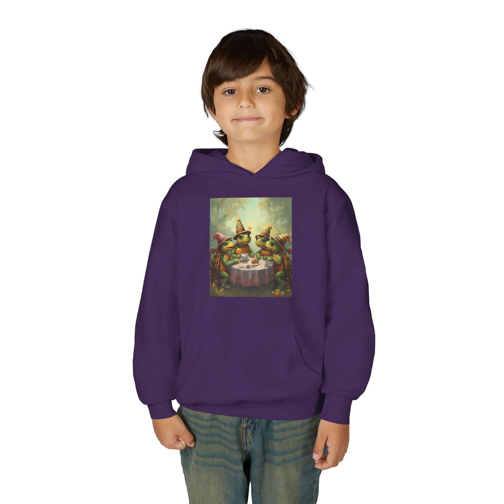 Whimsical Turtle Youth Heavy Blend Hooded Sweatshirt