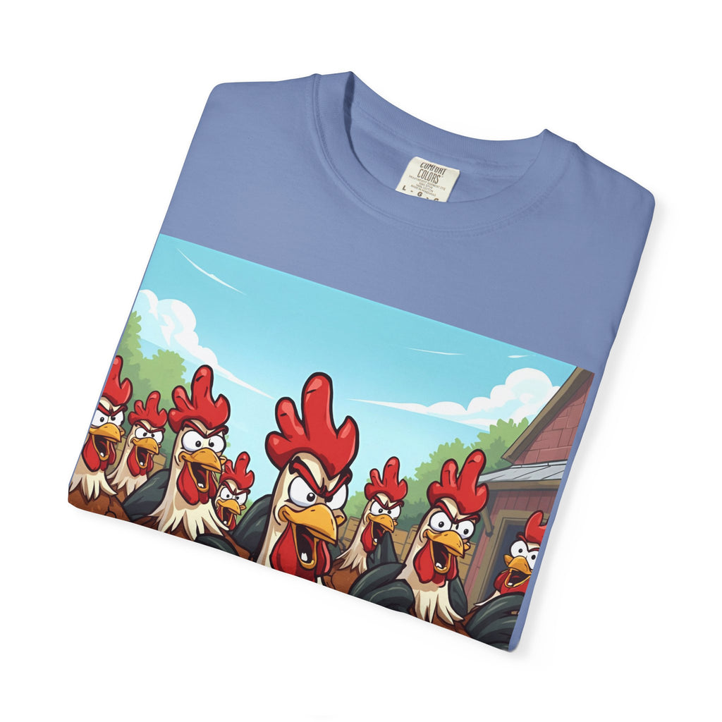Funny Chicken Graphic Tee, Animated Rooster Shirt, Quirky Farm Animal Apparel, Gift for Chicken Lovers, Casual Wear for All