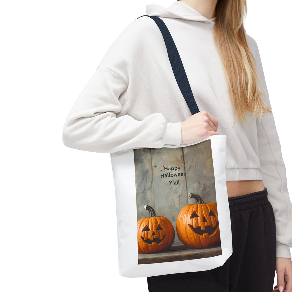 Halloween Pumpkin Tote Bag, Perfect for Fall Celebrations, Trick or Treating, Seasonal Gifts, Cute Halloween Decor, Eco-Friendly Carryall