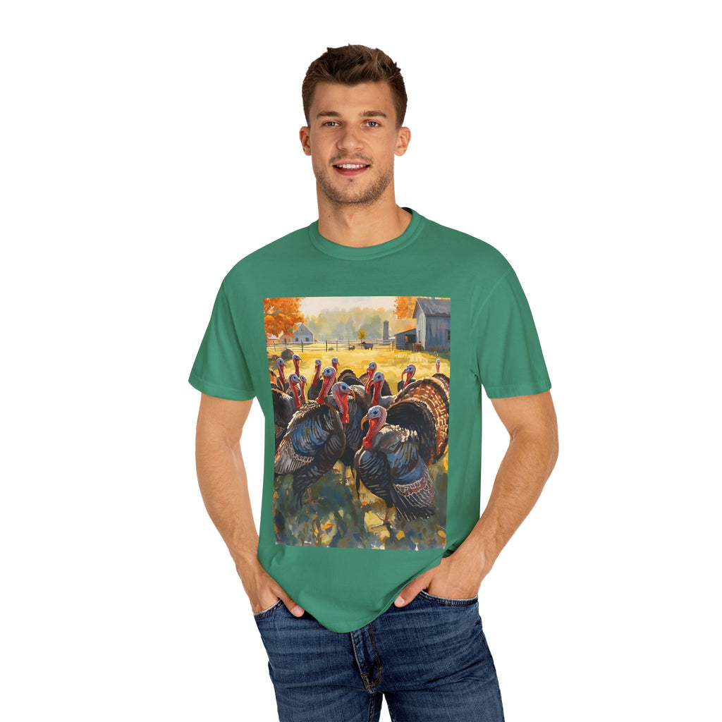 Thanksgiving Turkey T-Shirt, Unisex Holiday Shirt, Fall Apparel, Cozy Gift, Autumn Fashion