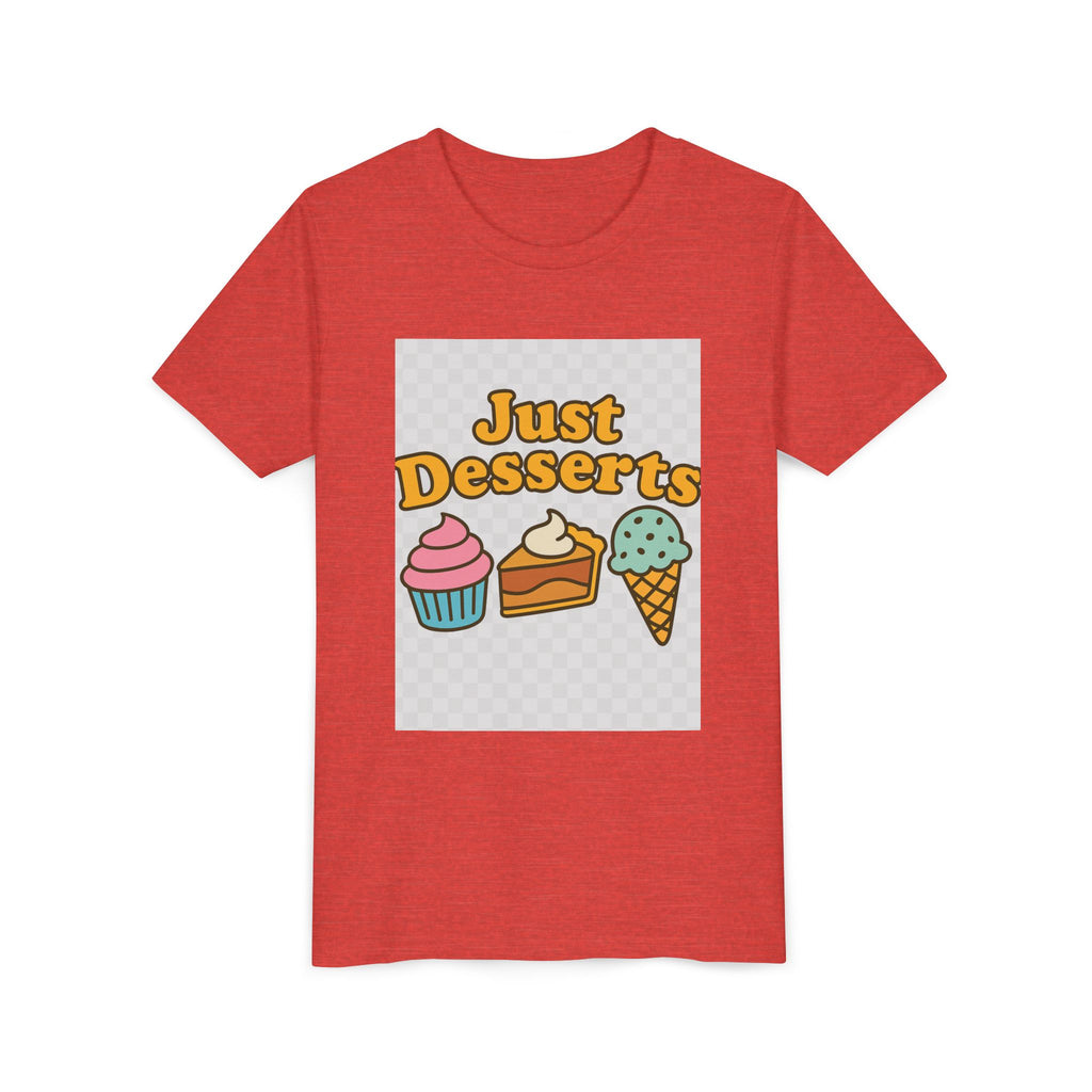 Youth Short Sleeve Tee - Just Desserts Ice Cream and Cupcake Graphic T-Shirt