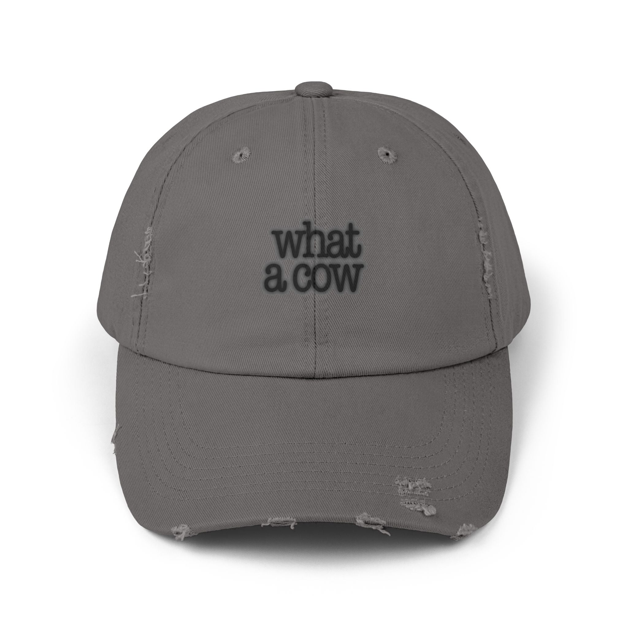 What A Cow Unisex Distressed Cap