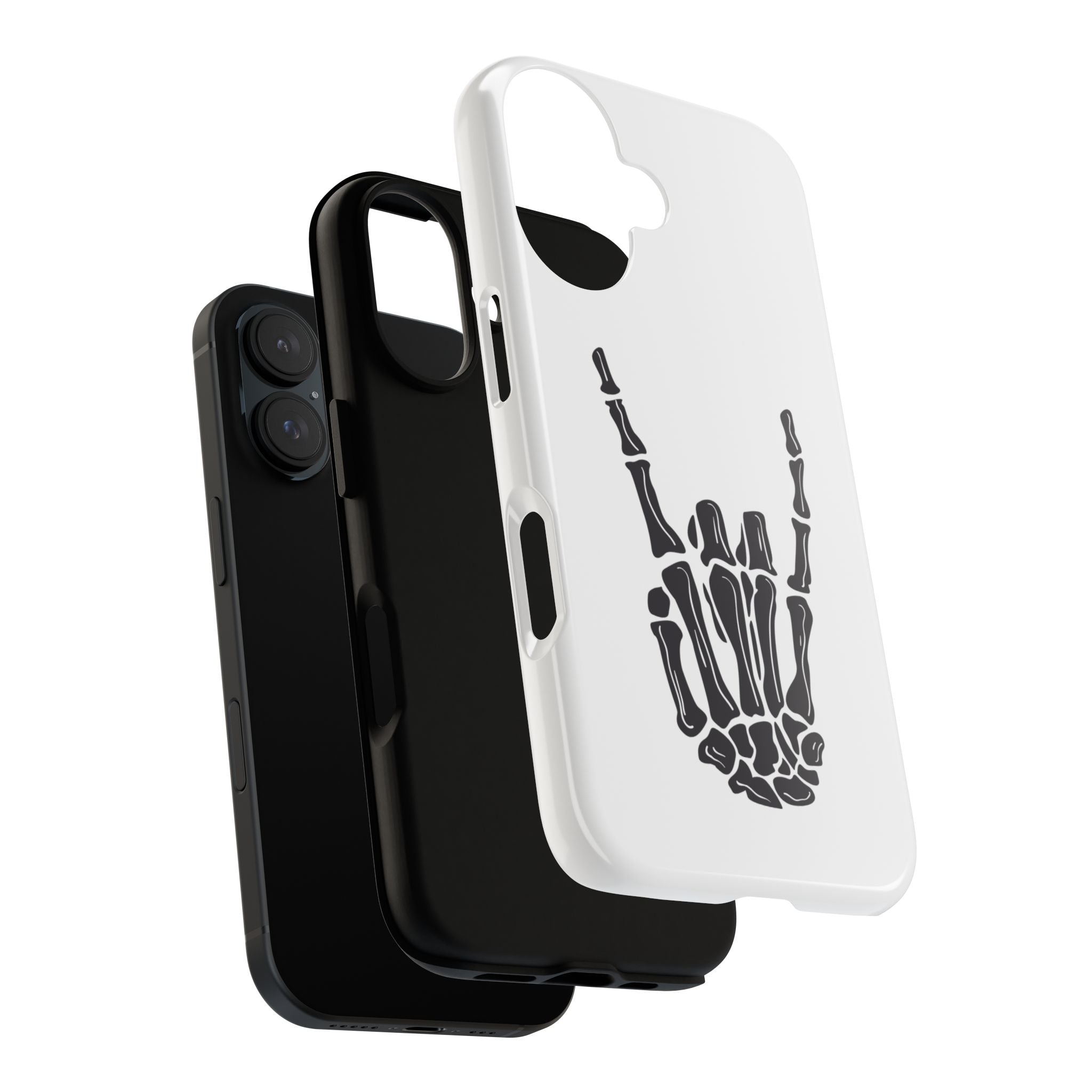 Rock On Skeleton Phone Case, Edgy Phone Cover, Tough Cases for Music Lovers, Halloween Accessories, Gifts for Him