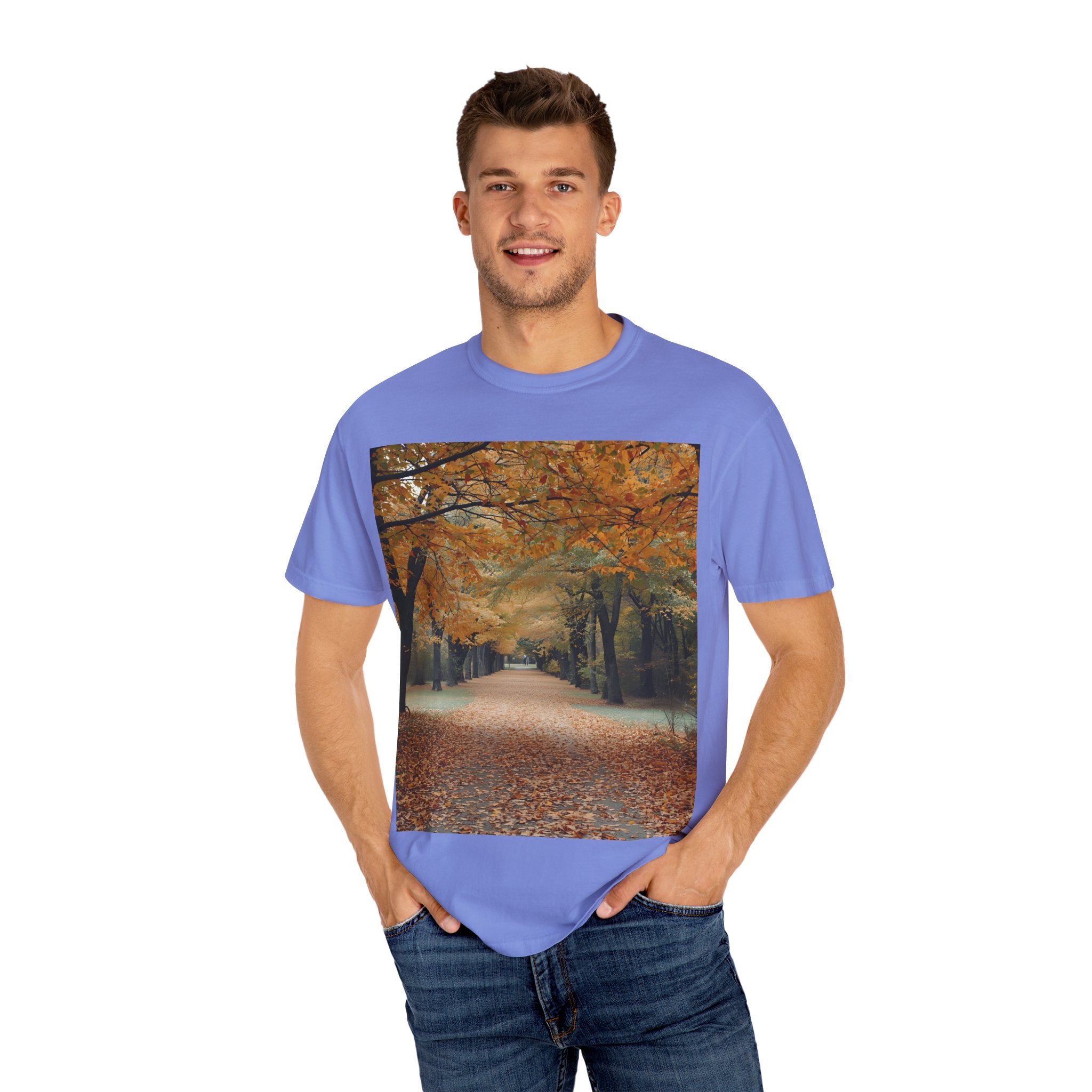 Autumn Pathways Unisex T-Shirt - Cozy Fall Vibes, Nature Lover's Tee, Seasonal Style, Perfect for Thanksgiving, Outdoors Events