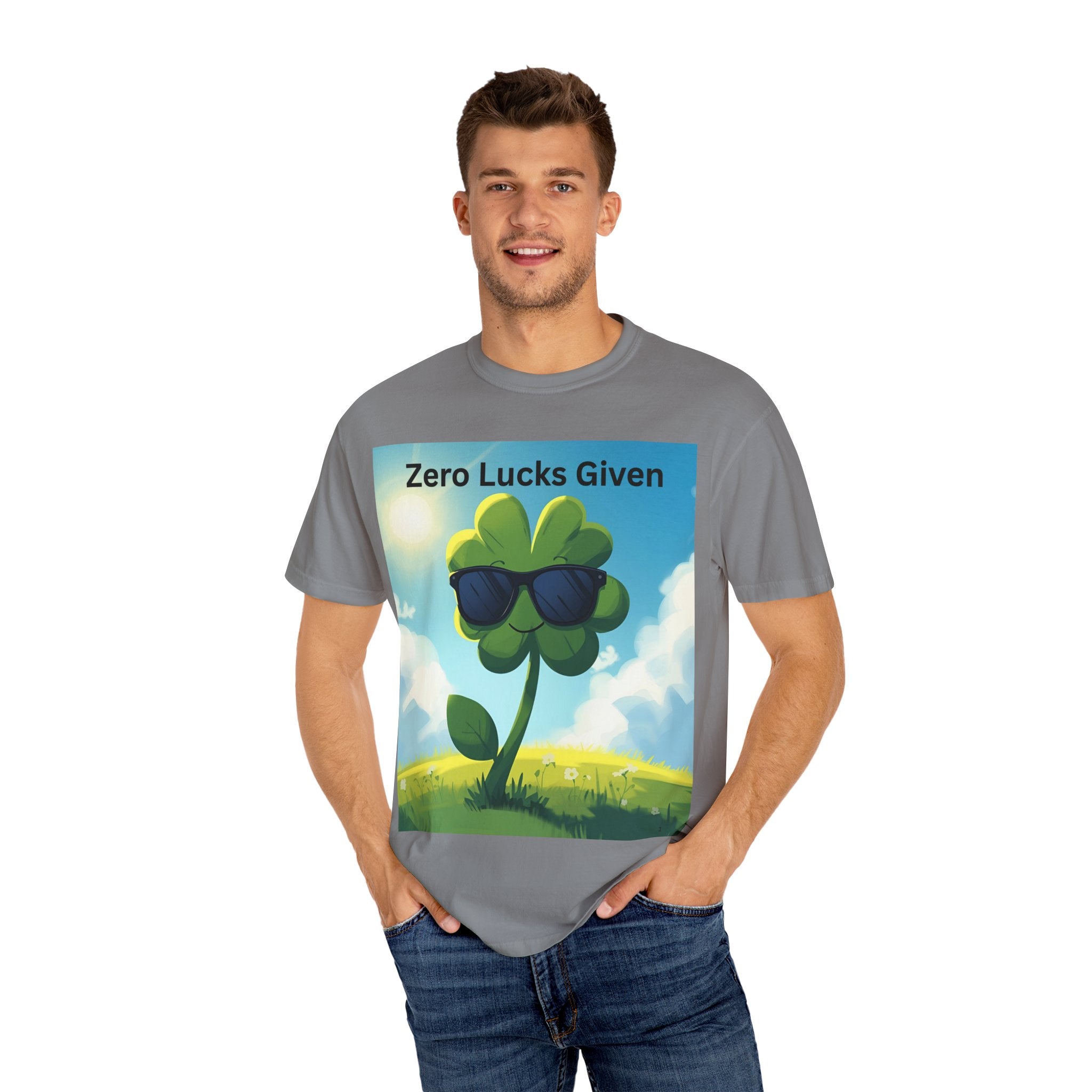 Zero Lucks Given T-Shirt, Funny Unisex Tee, Casual Wear, Gift for St. Patrick's Day, Summer Outfit, Funny Quote Shirt