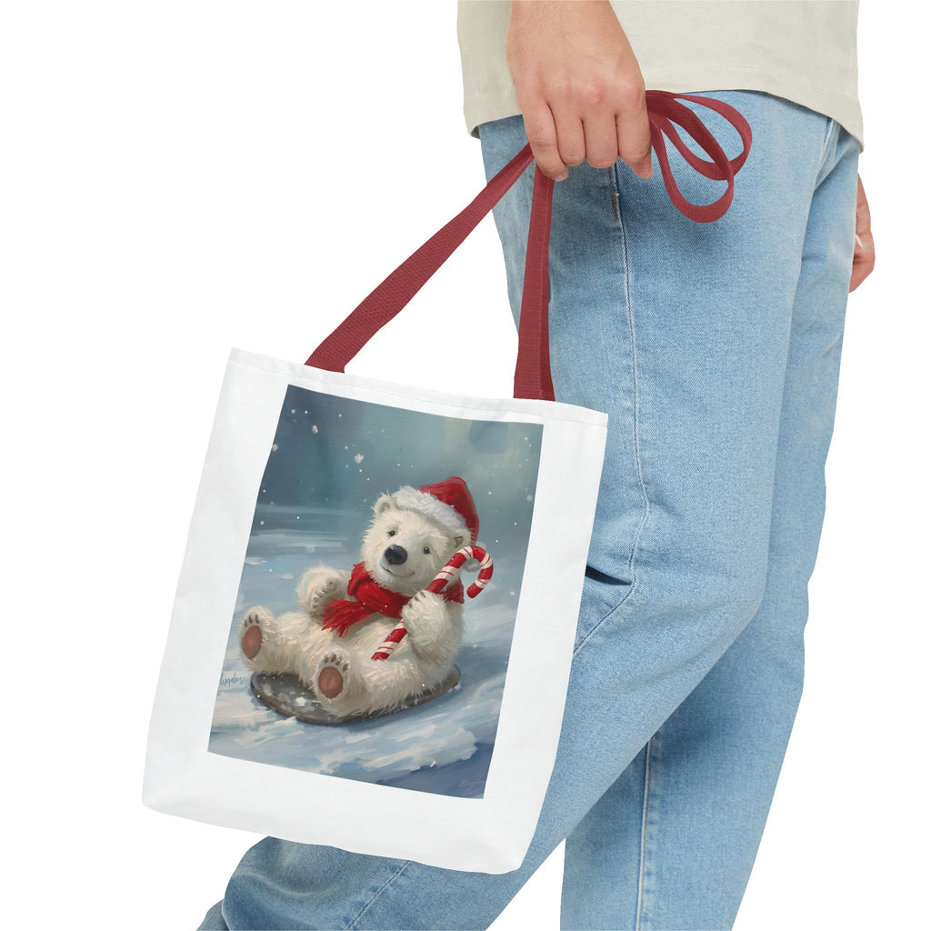Cute Christmas Bear Tote Bag (AOP)