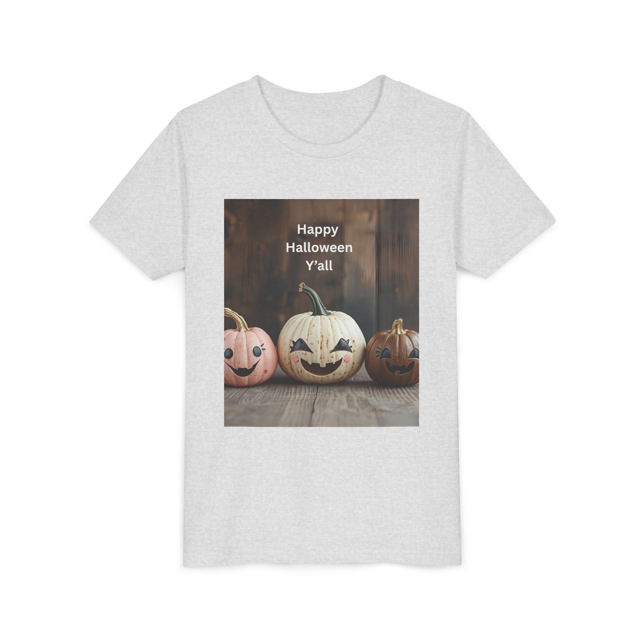 Happy Halloween Youth Tee, Kids Halloween Shirt, Pumpkin T-Shirt, Fall Festival Apparel, Trick or Treat Wear, Spooky Season Top