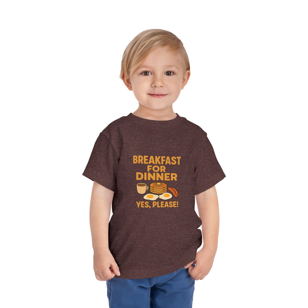 Breakfast For Dinner Toddler Short Sleeve Tee
