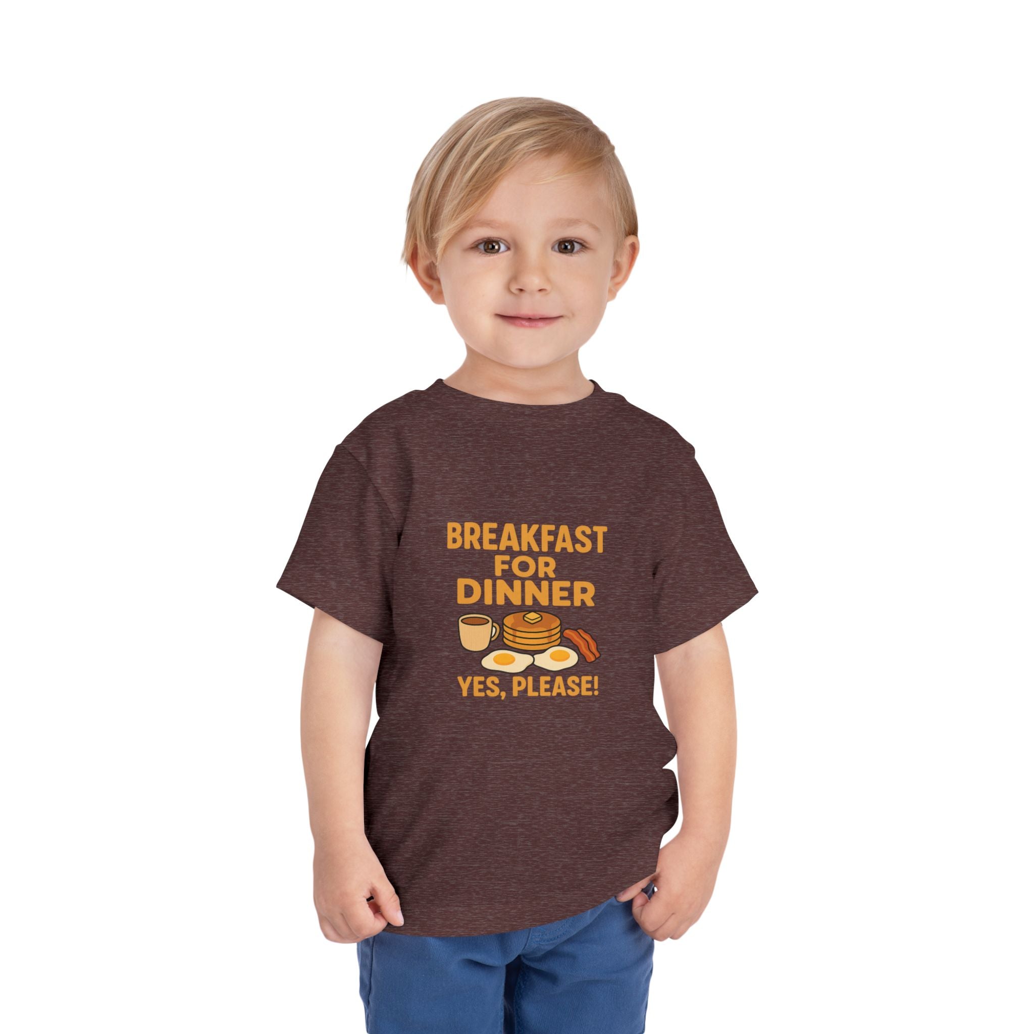 Breakfast For Dinner Toddler Short Sleeve Tee