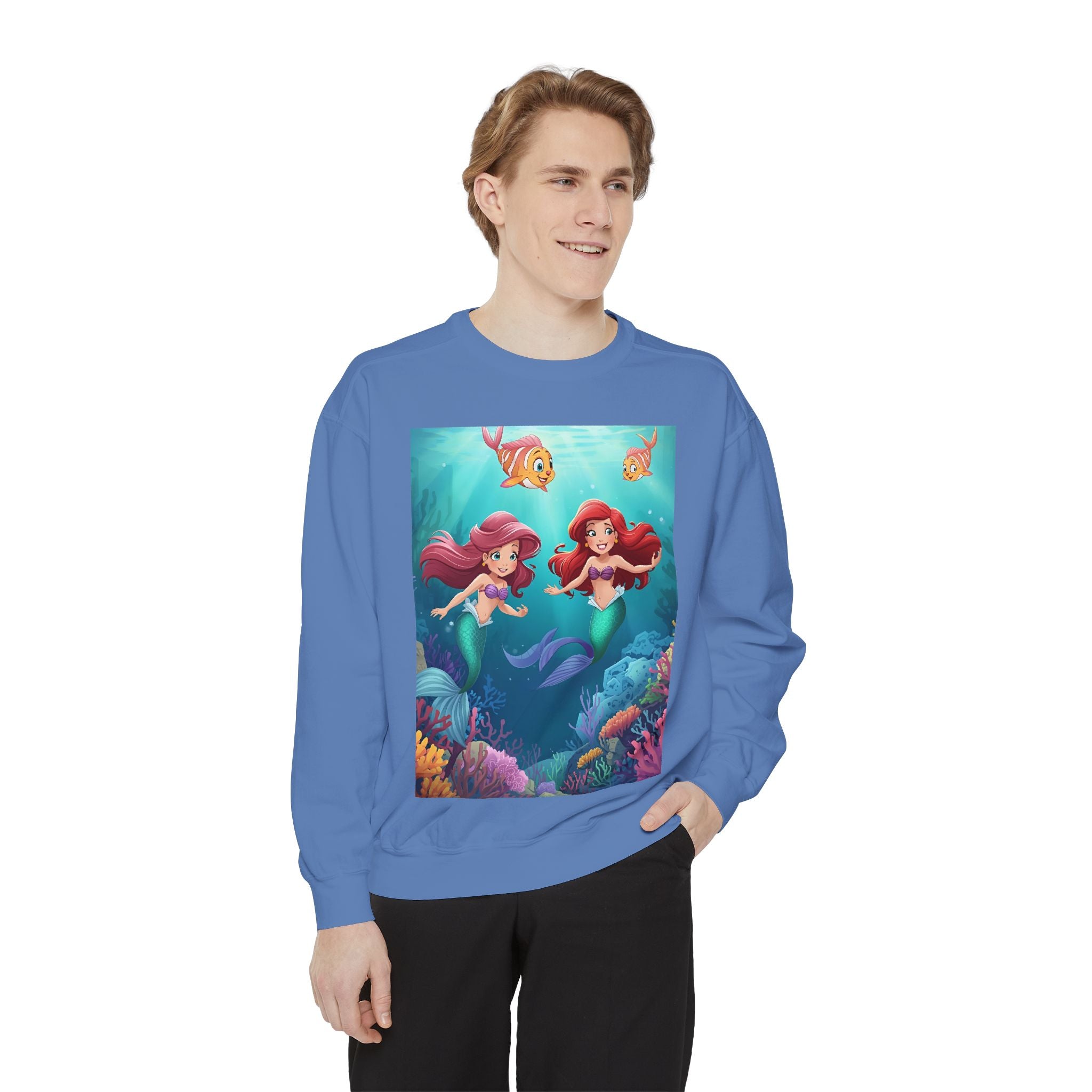 Mermaid Unisex Garment-Dyed Sweatshirt