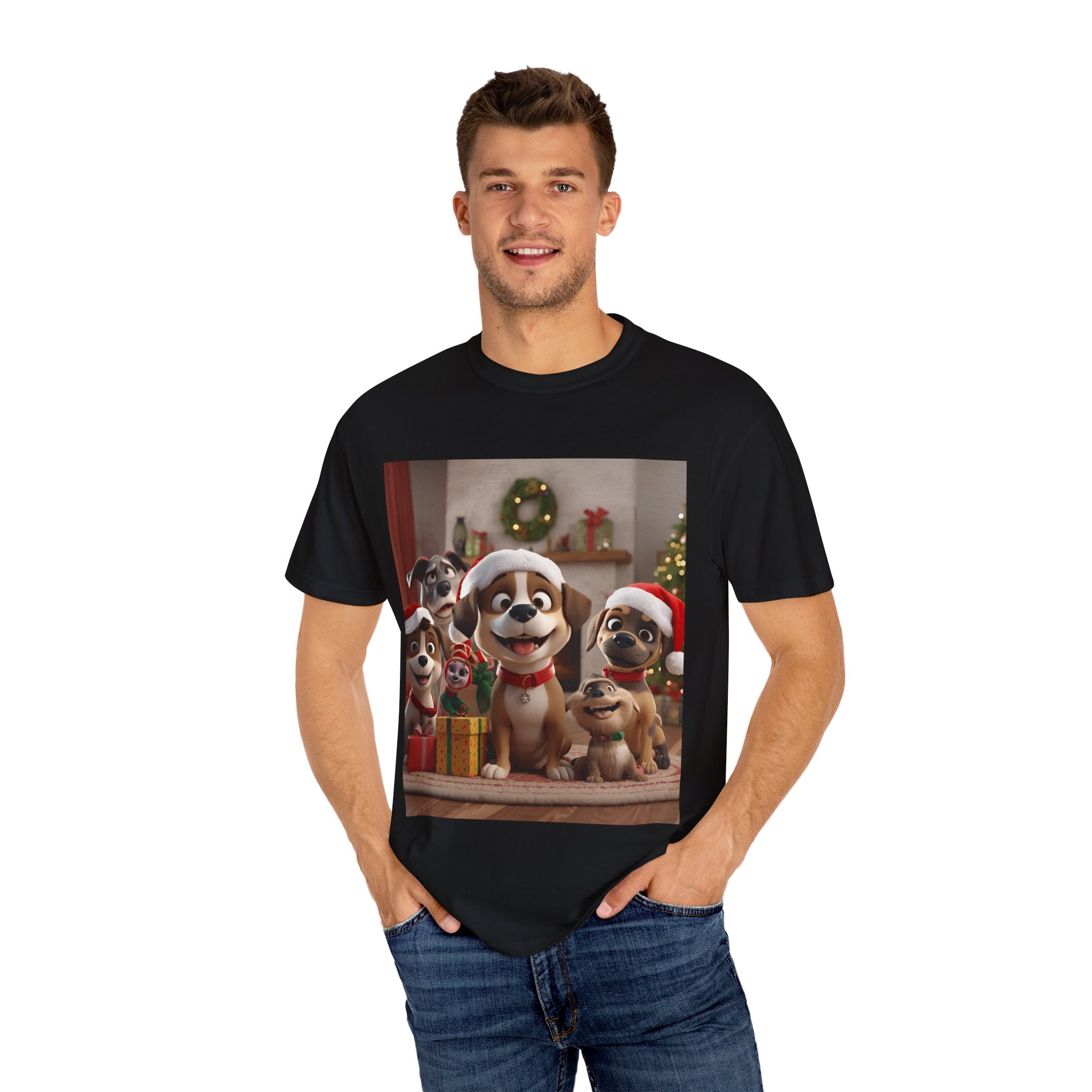 Cute Christmas Festive Dog Holiday T-Shirt | Pet Lover Gift, Christmas Shirt, Unisex Casual Tee, Cute Animal Apparel, Holiday Spirit Outfit