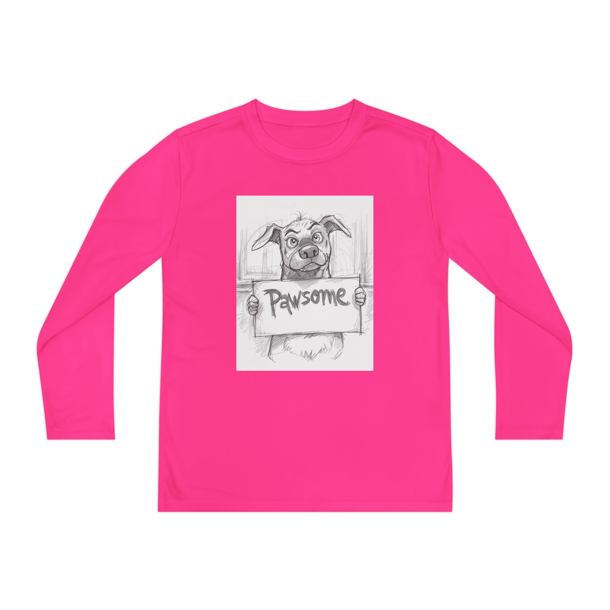 Pawsome Dog Youth Long Sleeve Competitor Tee
