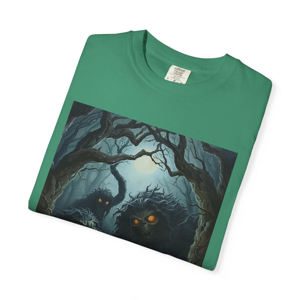 Spooky Mystical Forest T-Shirt | Unisex Garment-Dyed Tee for Nature Lovers | Perfect for Halloween, Casual Wear, Gift Idea