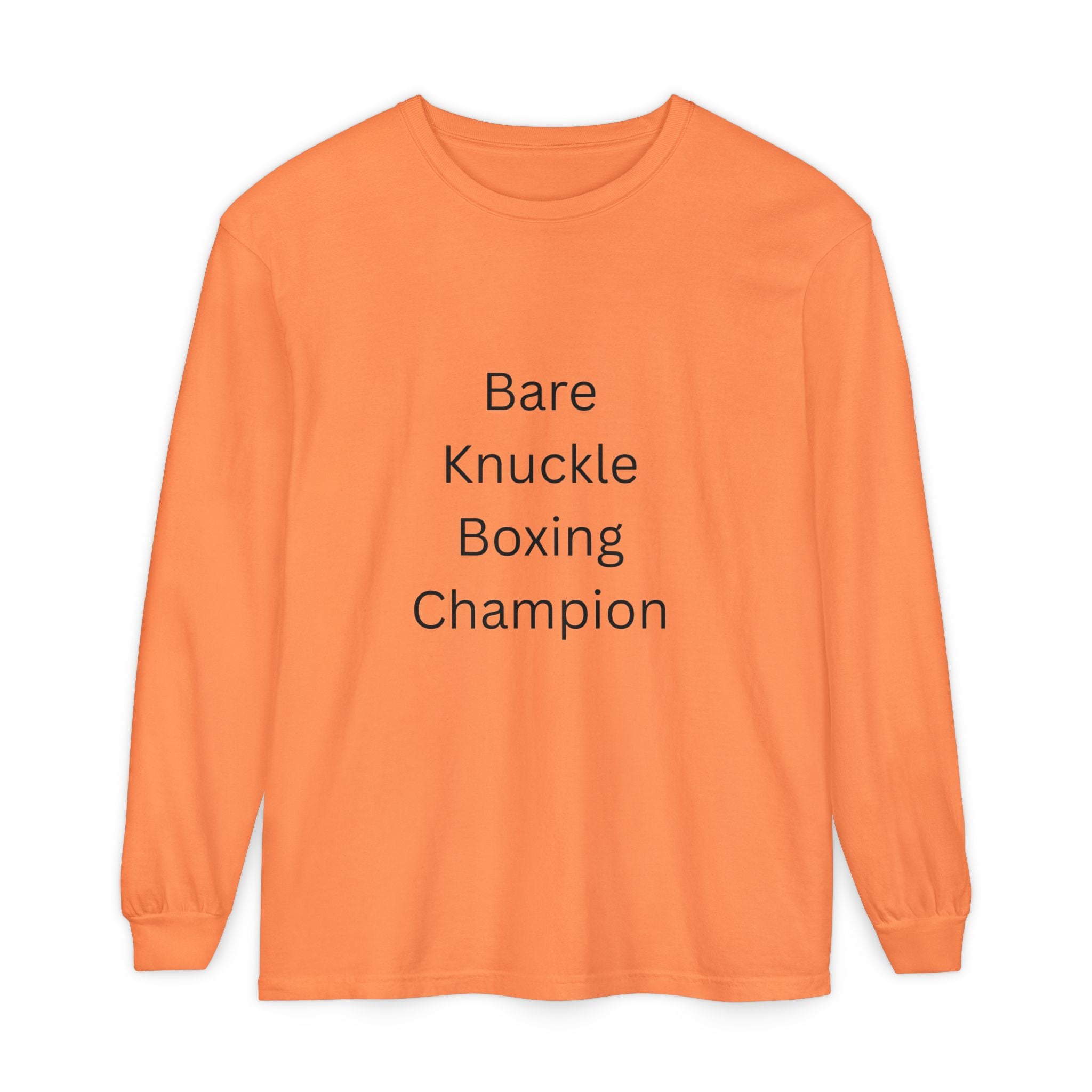 Bare Knuckle Boxing Champion Unisex Garment-dyed Long Sleeve T-Shirt