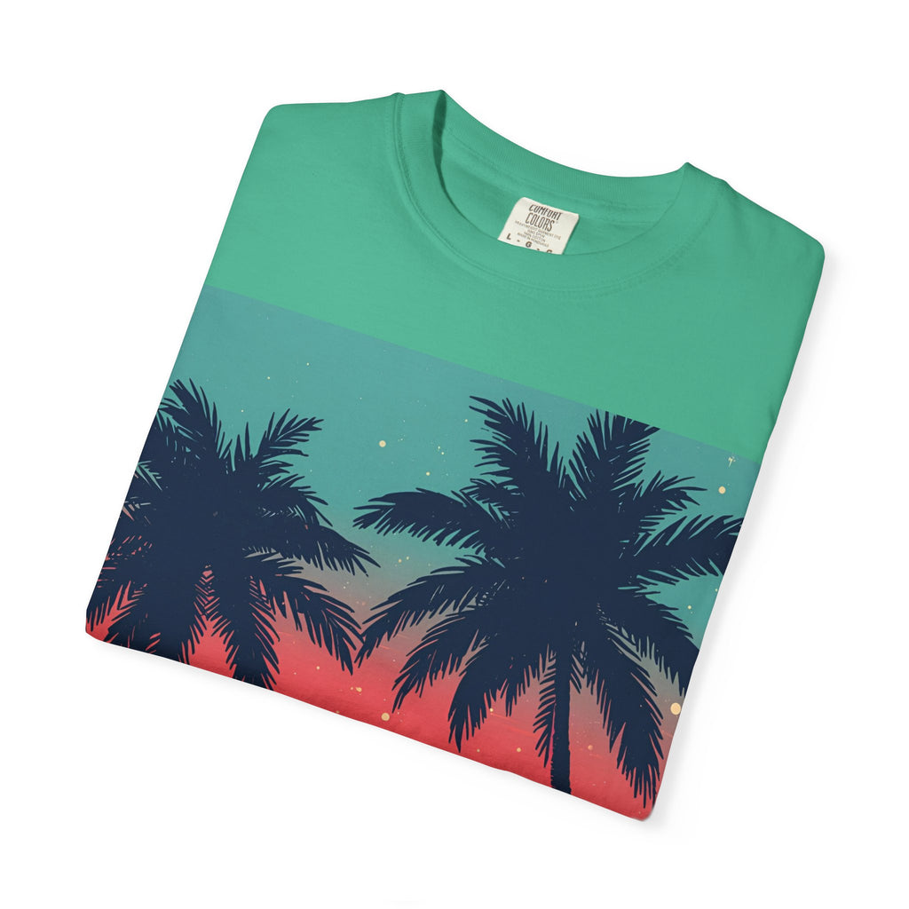 Tropical Sunset Unisex Garment-Dyed T-shirt