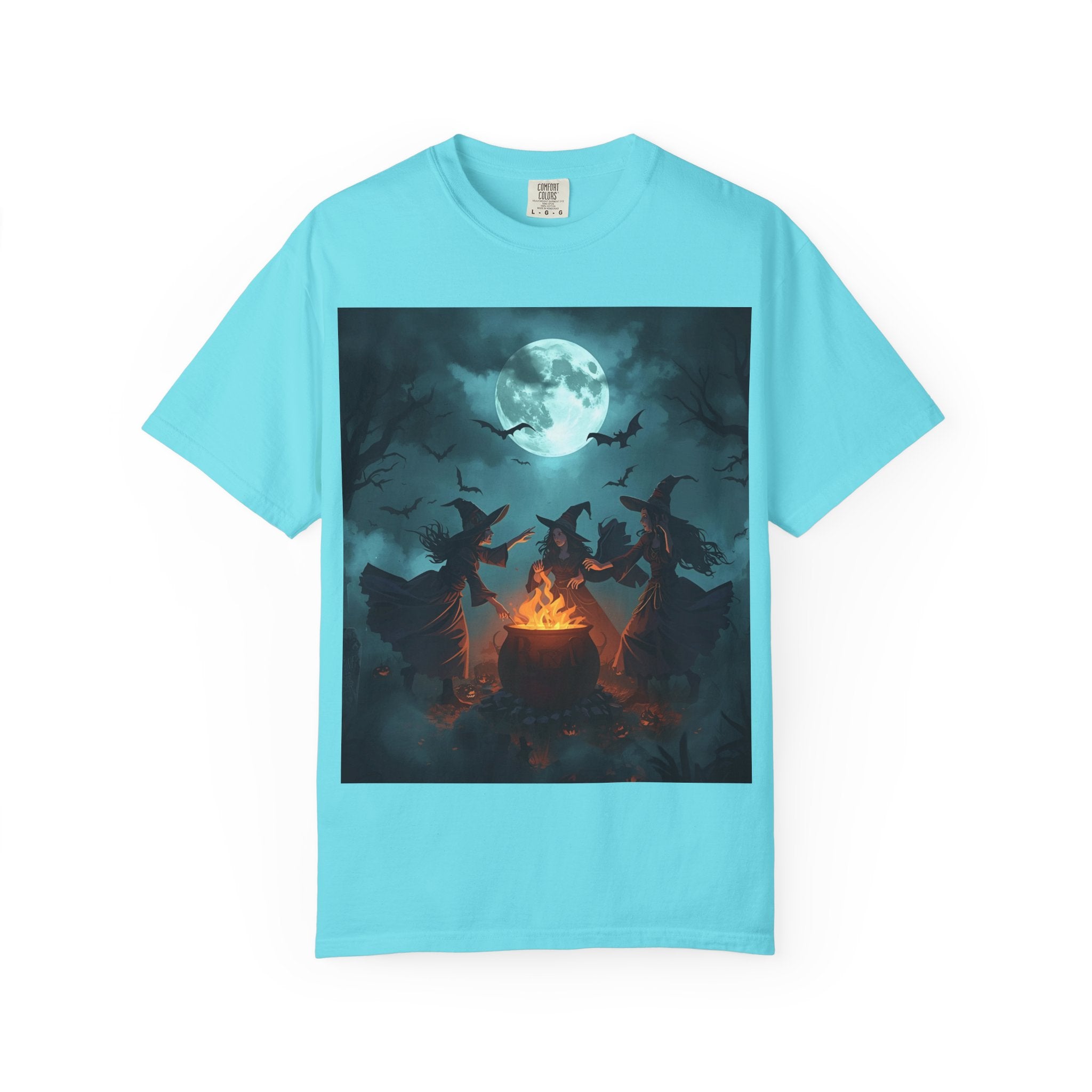 Spooky Halloween T-Shirt, Witchy Vibes Shirt, Unisex Spooky Tee, Halloween Costume Top, Witch Cauldron Graphic Shirt