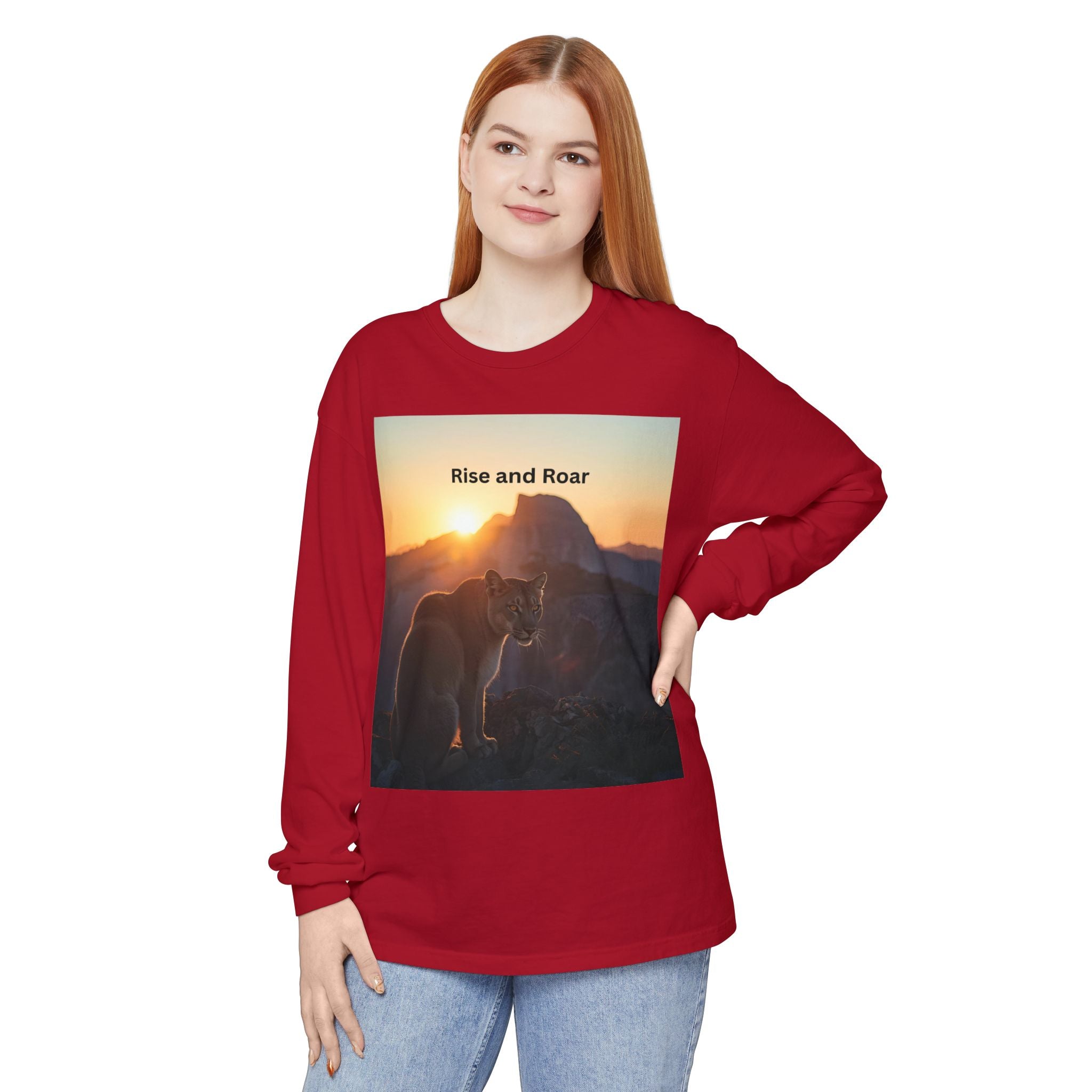 Rise And Roar Unisex Garment-dyed Long Sleeve T-Shirt
