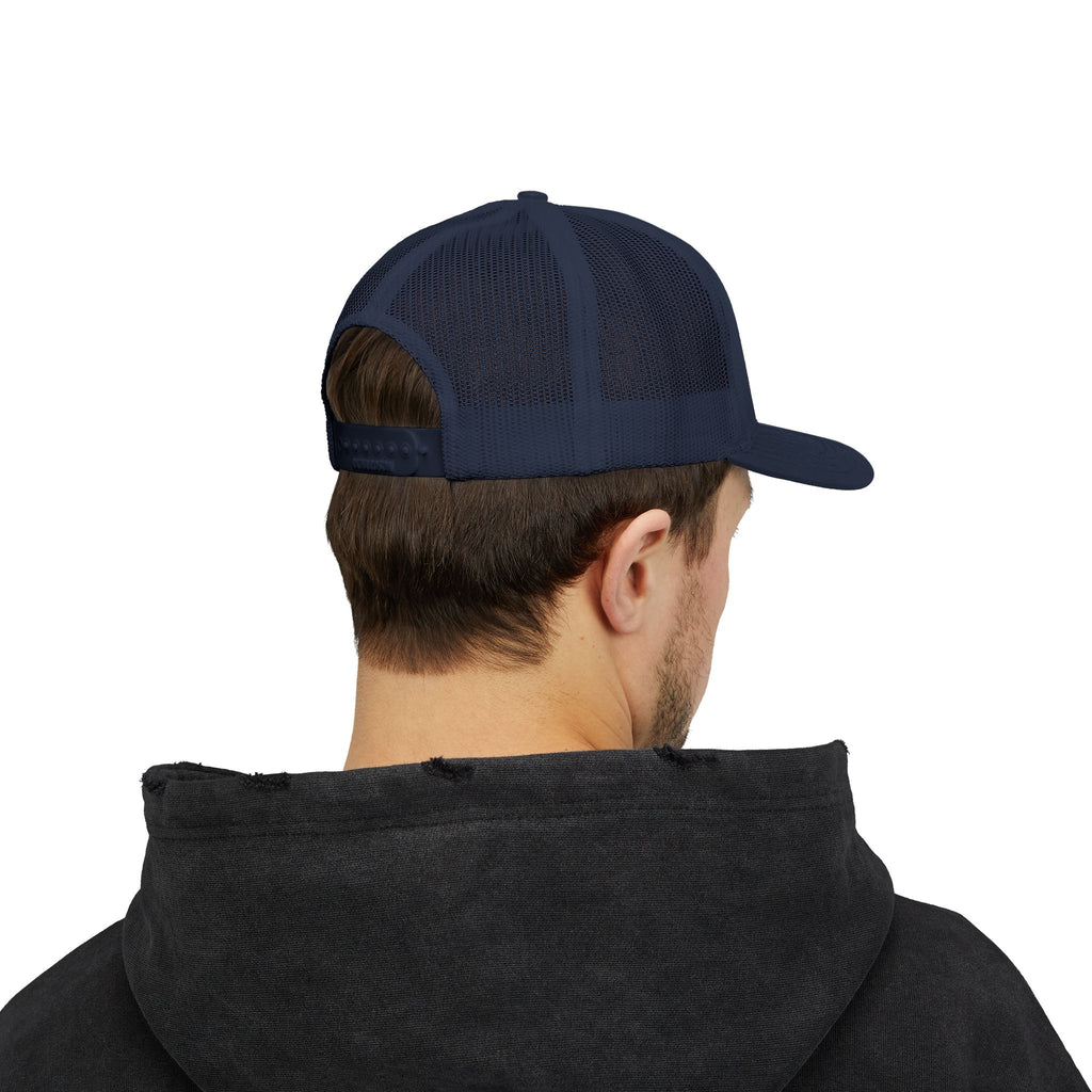 Boss Built Co. Trucker Hat — Vintage Distressed Snapback Cap for Builders & Makers