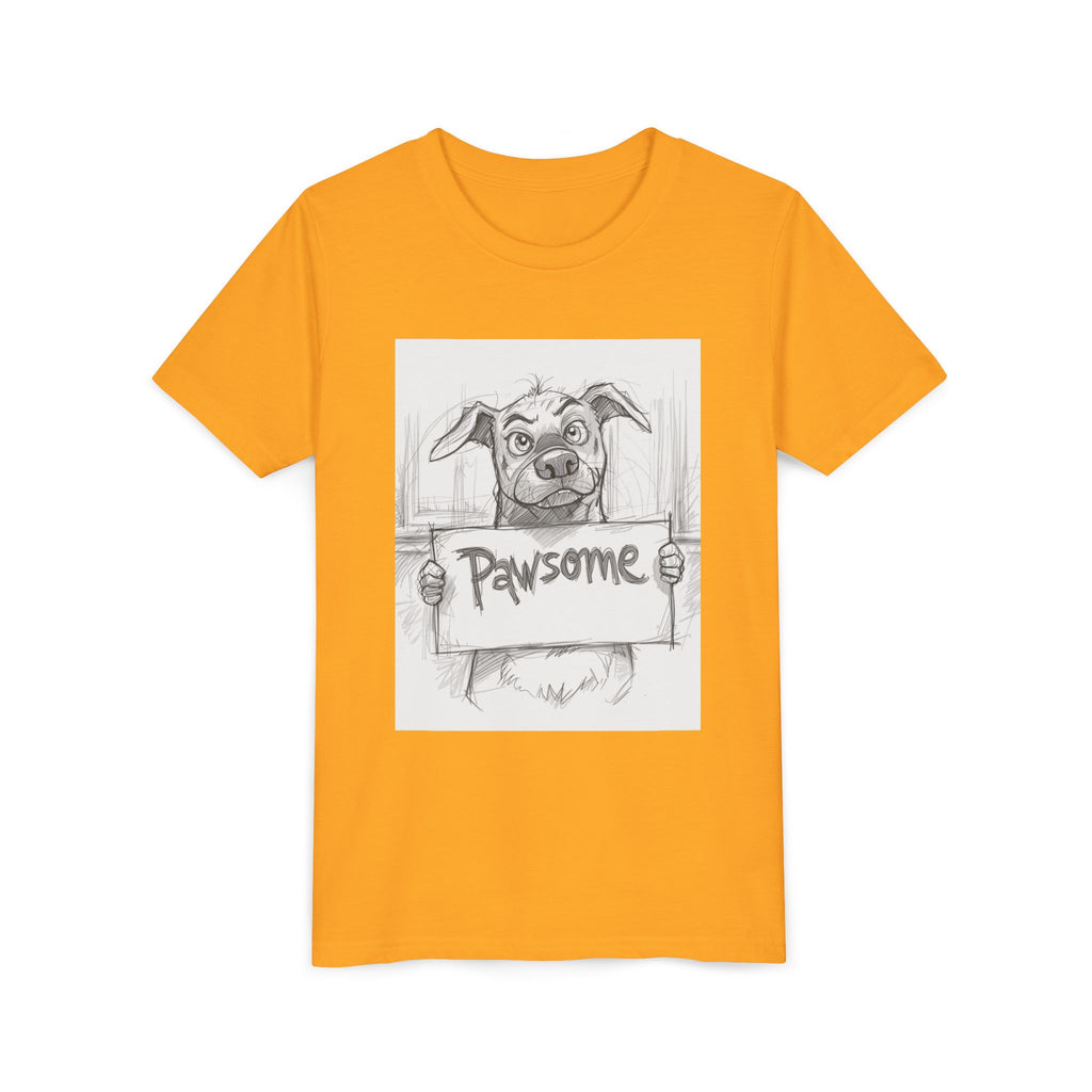 Pawsome Youth Tee - Adorable Dog Design, Gift for Animal Lovers, Birthday, Back to School, Fun Pet Shirt, Kids' Fashion