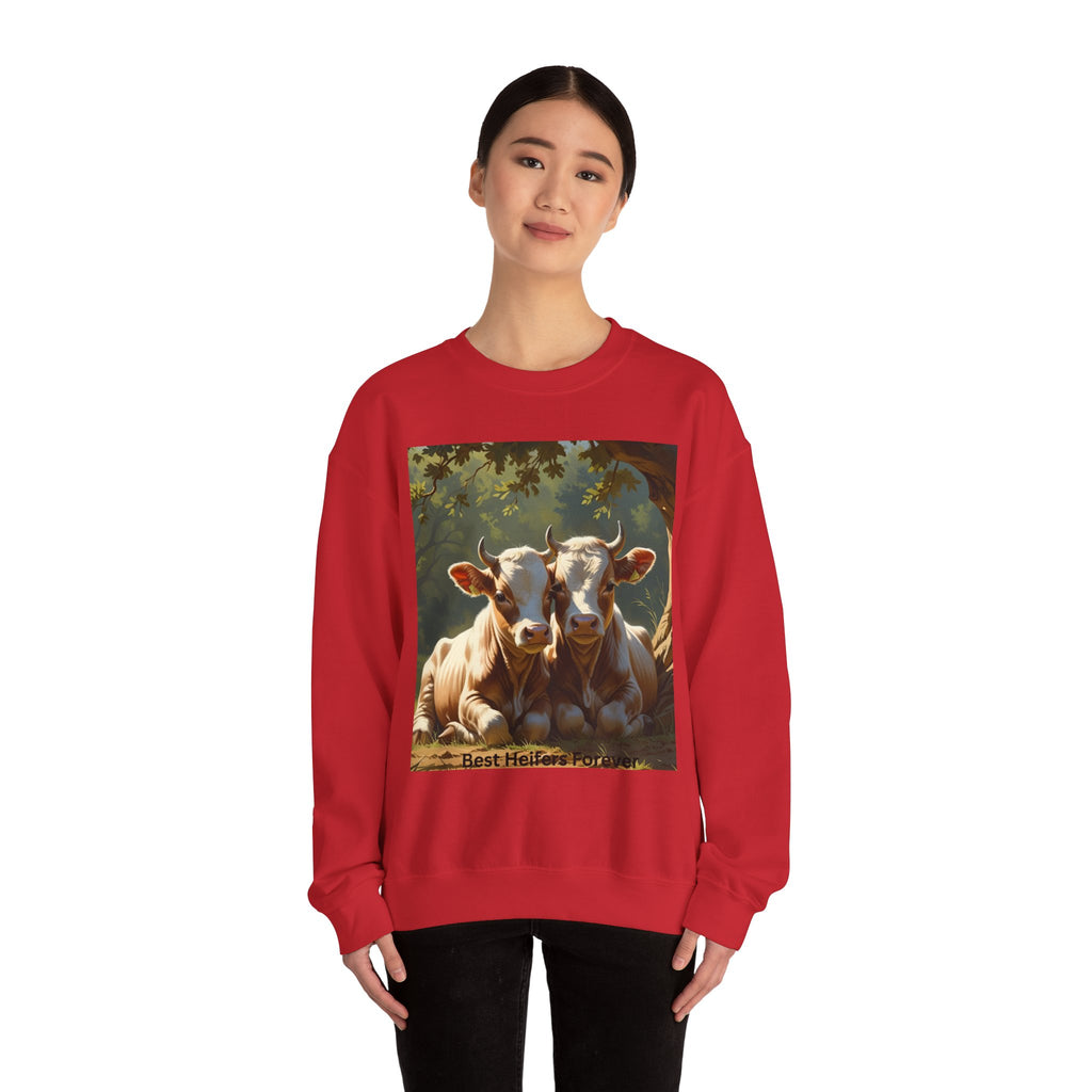 Cozy Cow Crewneck Sweatshirt, Unisex Pullover, Animal Lover Gift, Farmhouse Decor, Best Friends, Cute Sweatshirt