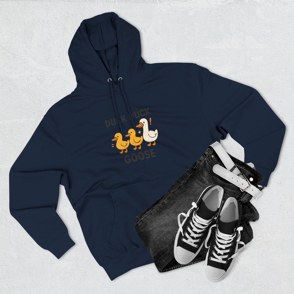 Cute Duck Duck Goose Hoodie, Funny Fleece Sweatshirt, Gift for Kids and Adults, Perfect for Fall and Casual Wear