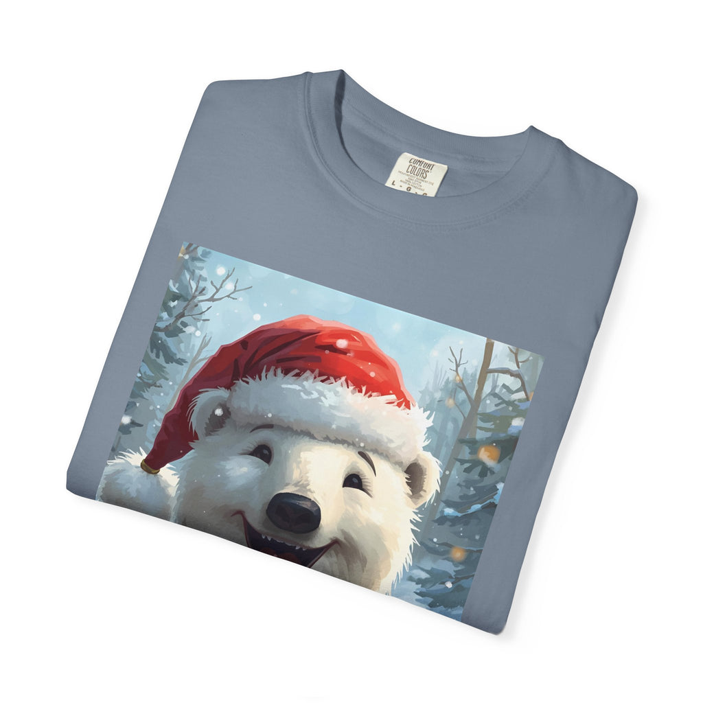 Christmas Polar Bear T-Shirt, Holiday Tee, Winter Apparel, Gift For Animal Lovers, Festive Casual Wear