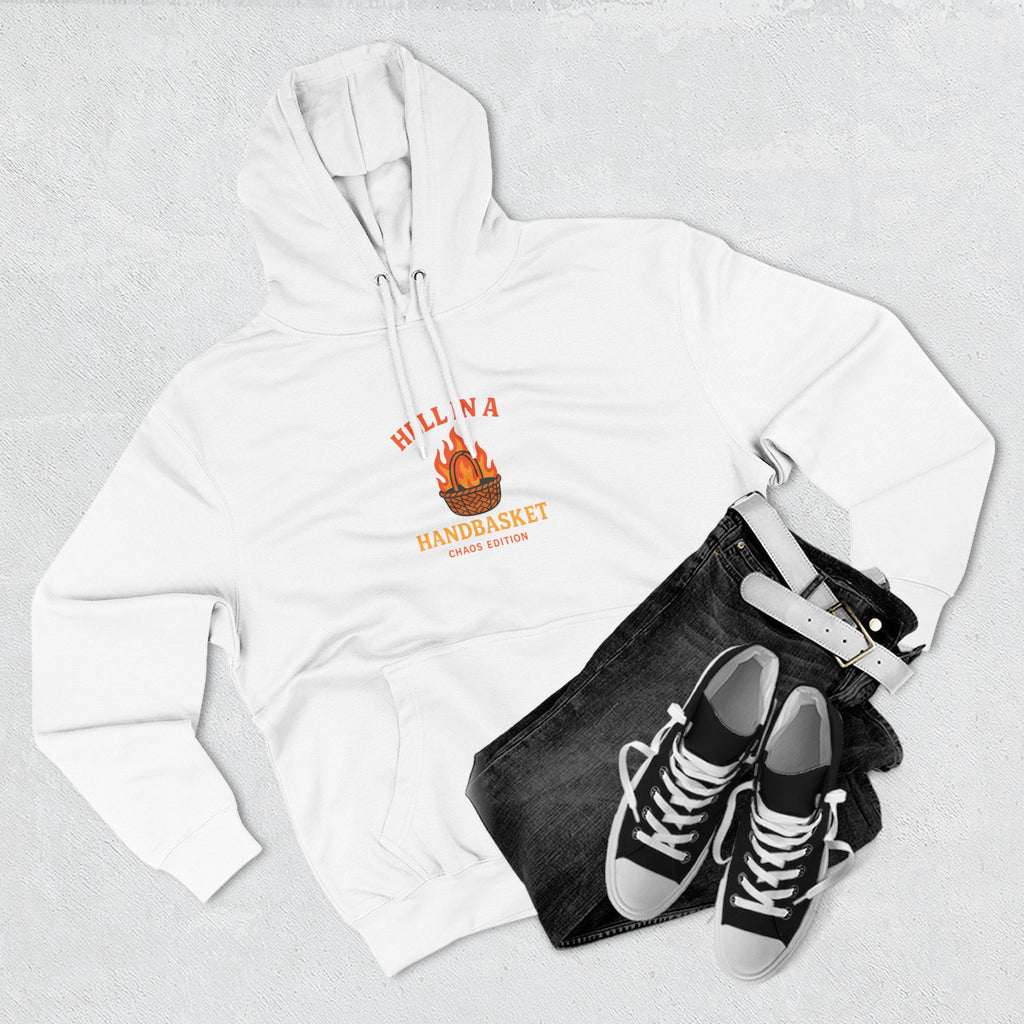Hell In A HandBasket Funny Three-Panel Fleece Hoodie