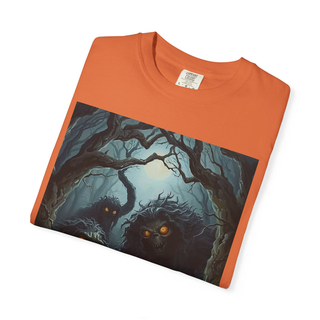 Spooky Mysterious Forest Graphic T-Shirt, Unisex Tee, Nature Lover Gift, Halloween Apparel, Unique Artwear
