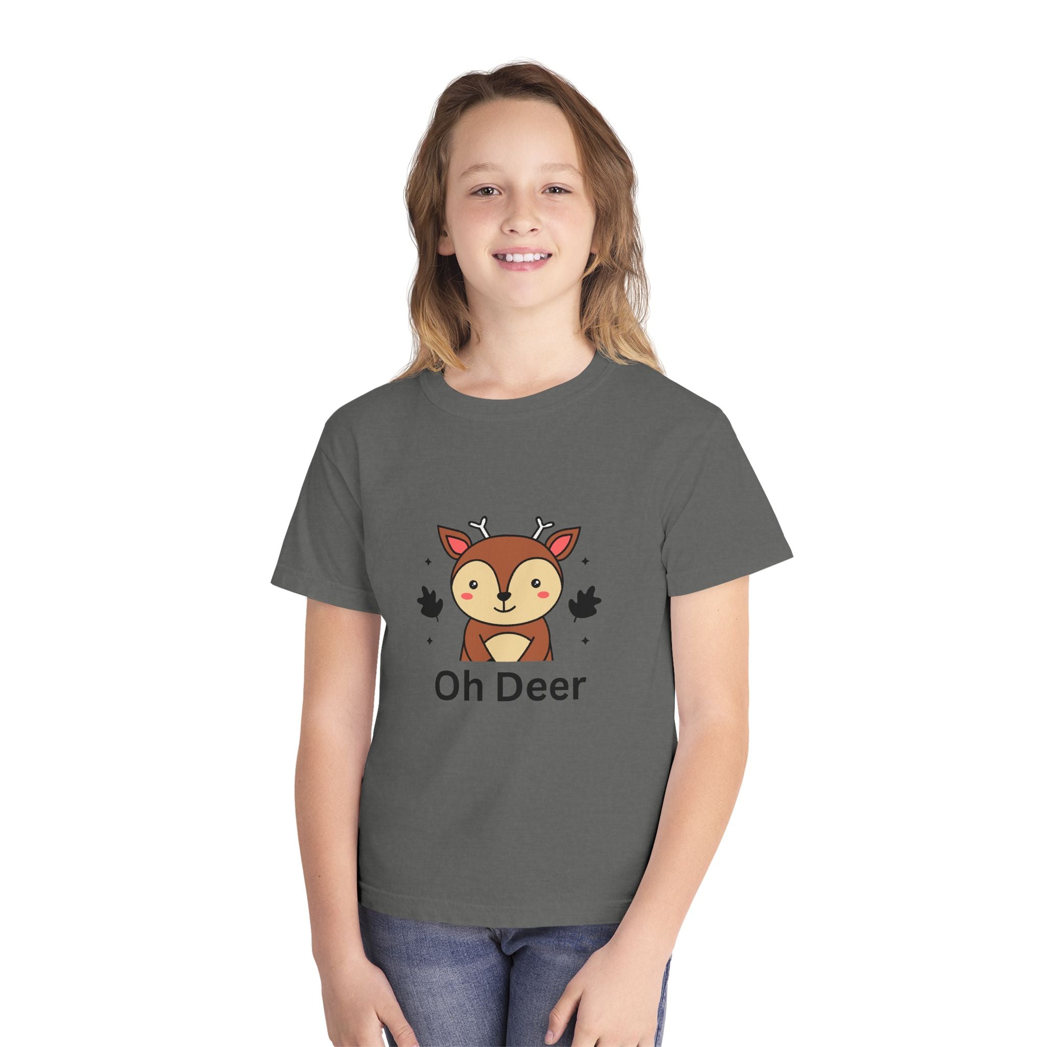 Funny Kids Tee - "Oh Deer" Design, Youth Shirt, Cute Animal Graphic, Perfect Gift for Birthdays, Holidays, or Playtime