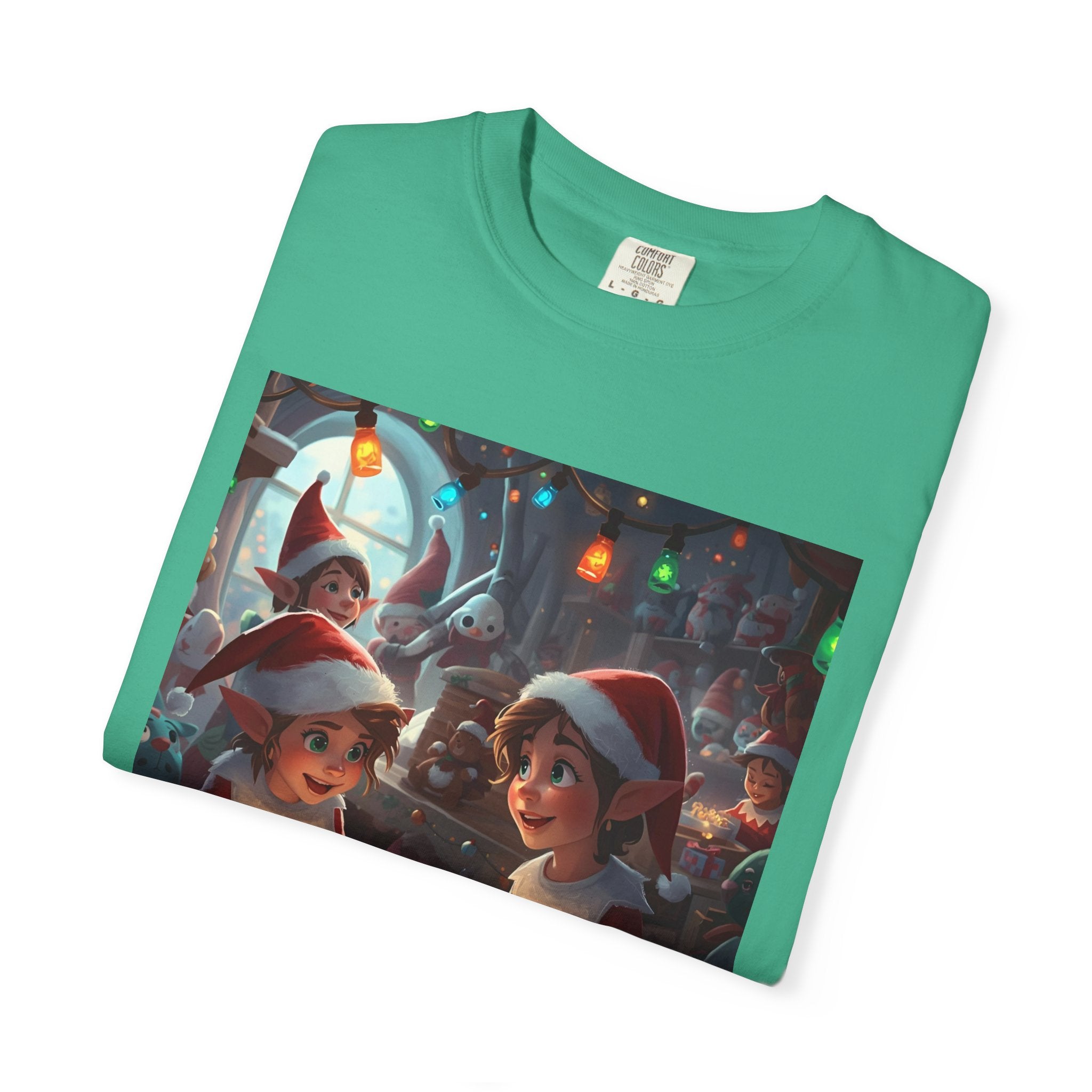 Festive Christmas Elf T-Shirt, Holiday Gift, Unisex Tee, Seasonal Wear, Family Celebration, Santa Theme