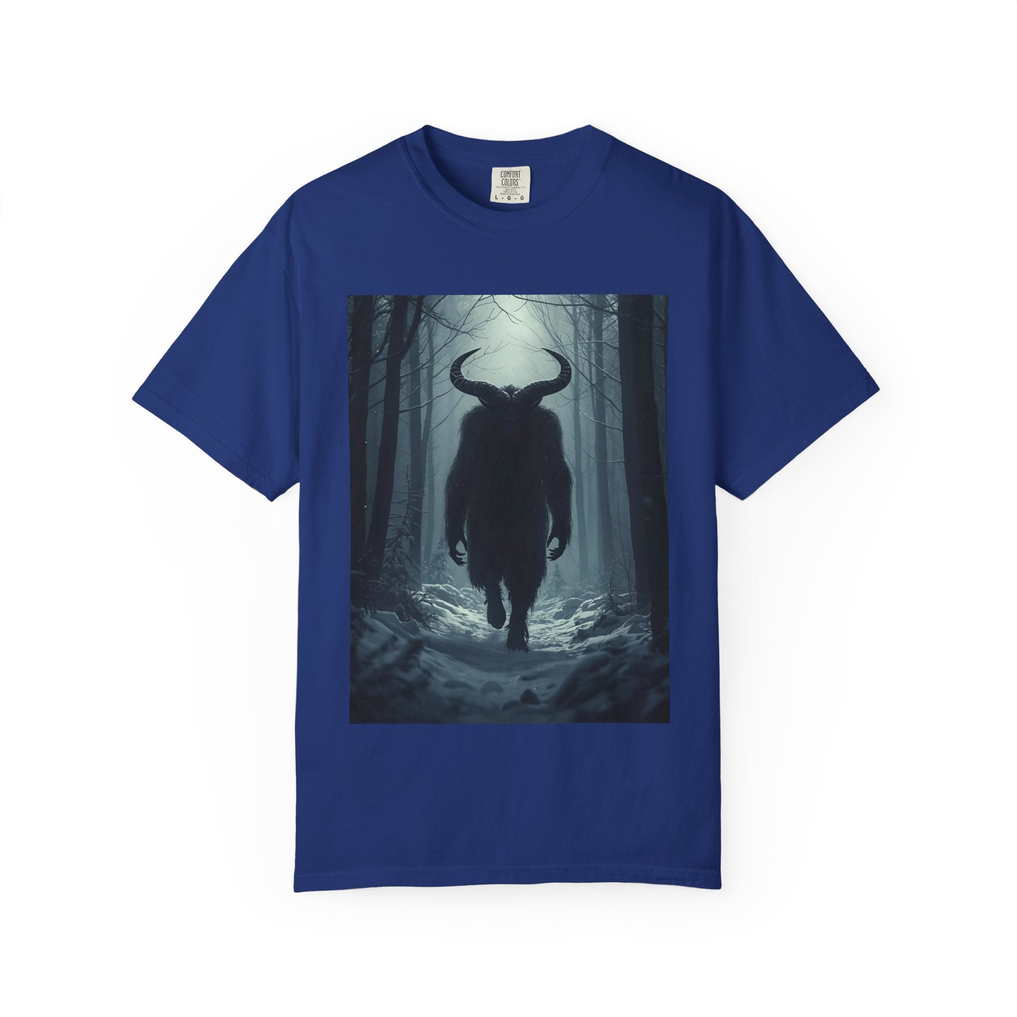 Spooky Mysterious Forest Creature Unisex Garment-Dyed T-Shirt | Unisex Tee, Graphic T-Shirt, Vintage Style, Nature Lover Gift, Unique Artwear