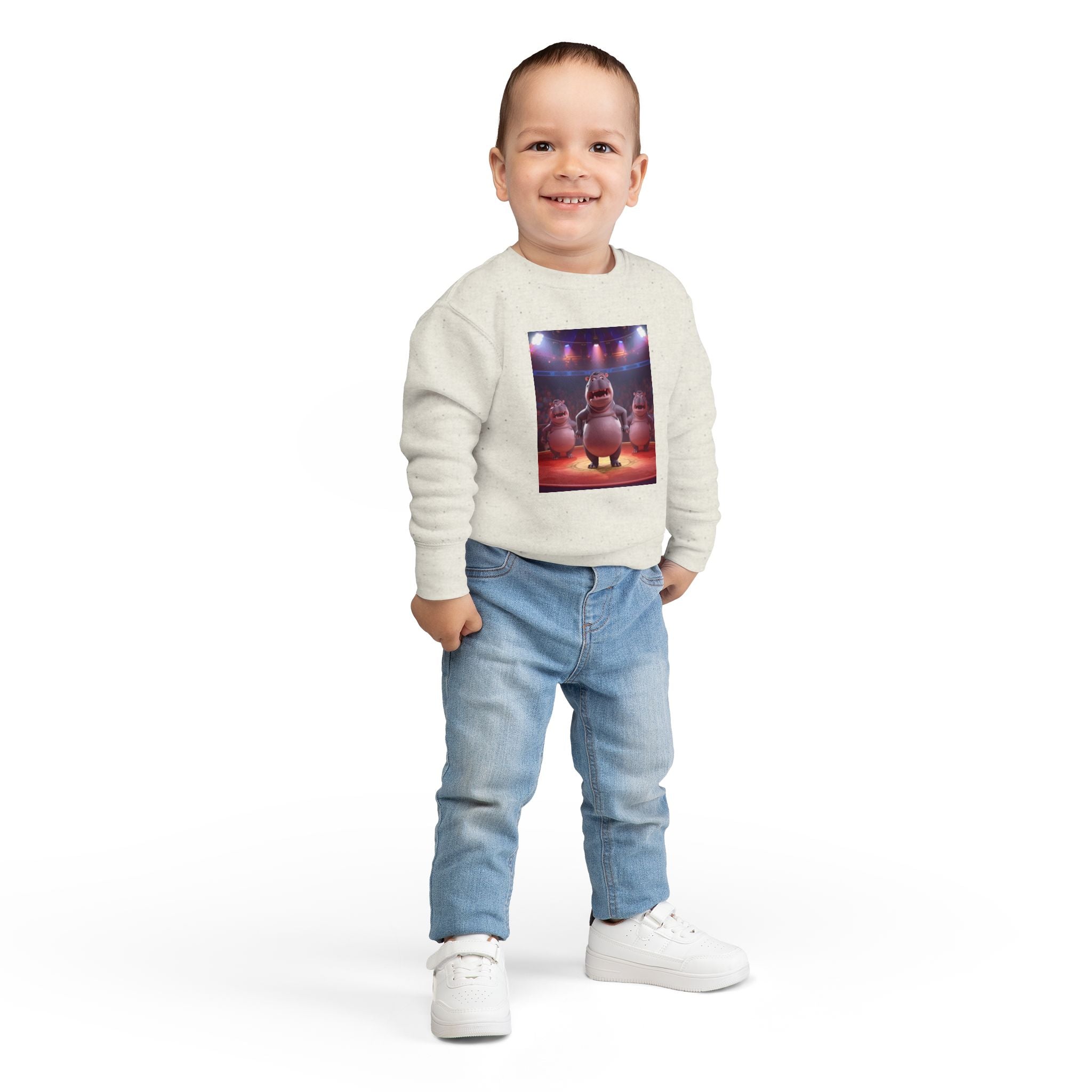 Hippo Funny Toddler Sweatshirt