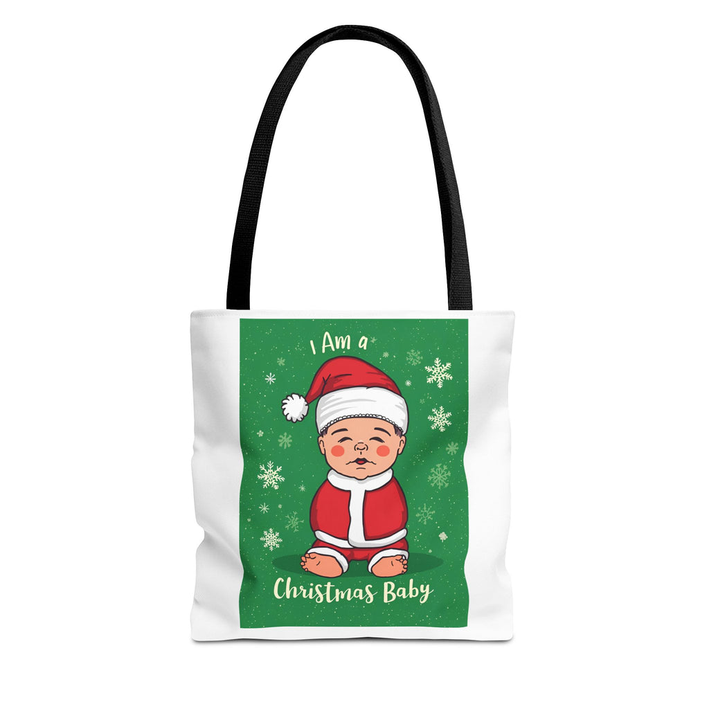 Christmas Baby Tote Bag, Holiday Gift Bag, Santa Baby Shopper, Festive Reusable Tote, Cute Christmas Tote for Kids