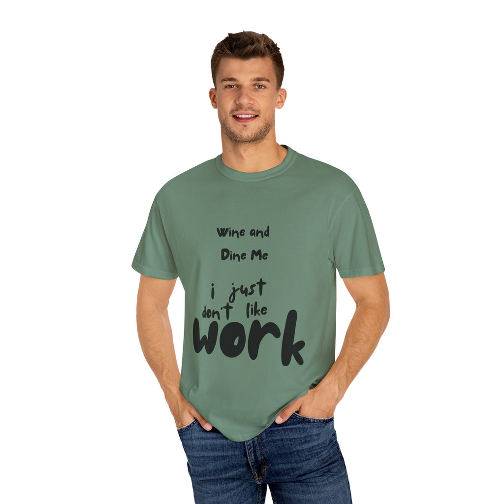 Wine & Dine Unisex T-Shirt: Casual Humor Tee for Parties, Gifts, or Everyday Wear – Fun Statement Shirt