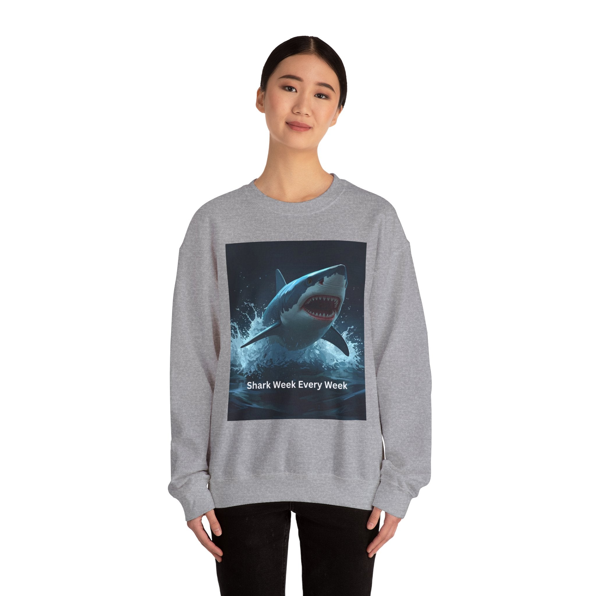 Shark Week Crewneck Sweatshirt, Fun Gift for Shark Lovers, Cozy Apparel for Beach Lovers, Unique Summer Fashion, Undersea Adventure [...]