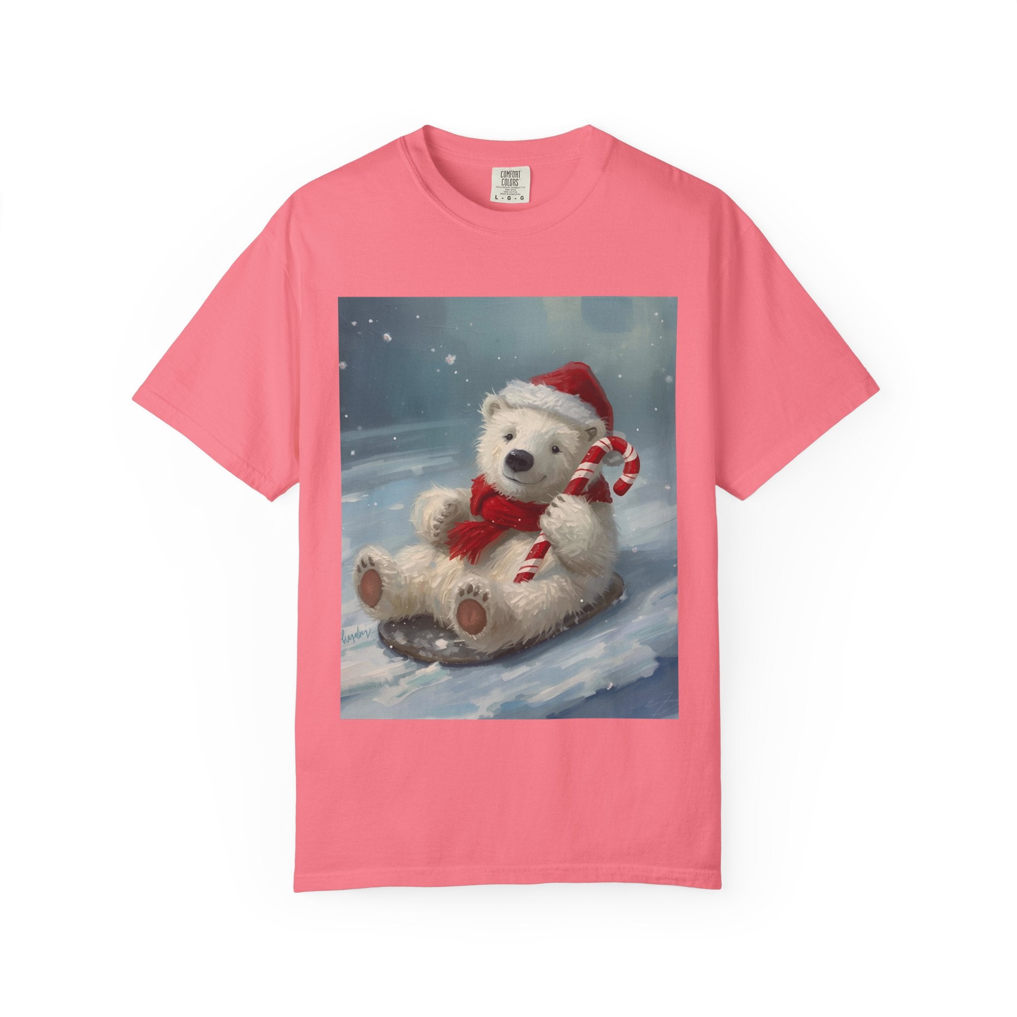 Cozy Christmas Bear T-Shirt, Winter Apparel, Holiday Gift, Family Matching Tee, Cute Polar Bear Design, Festive Outfit