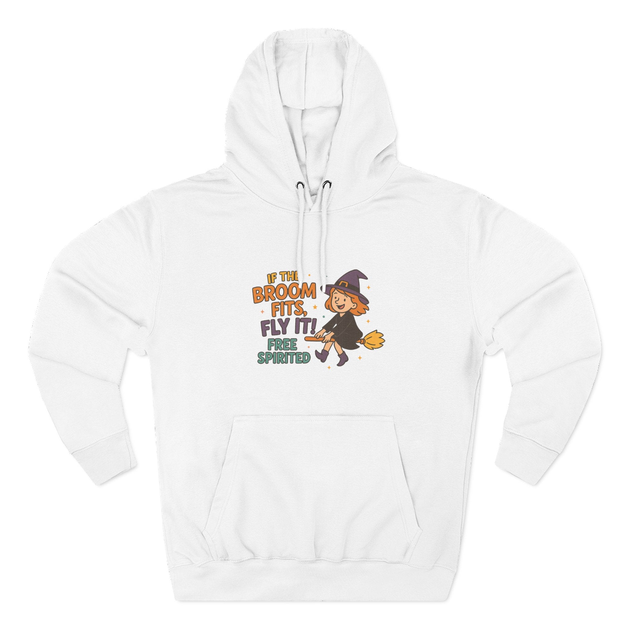 If The Broom Fits Fly It Three-Panel Fleece Hoodie