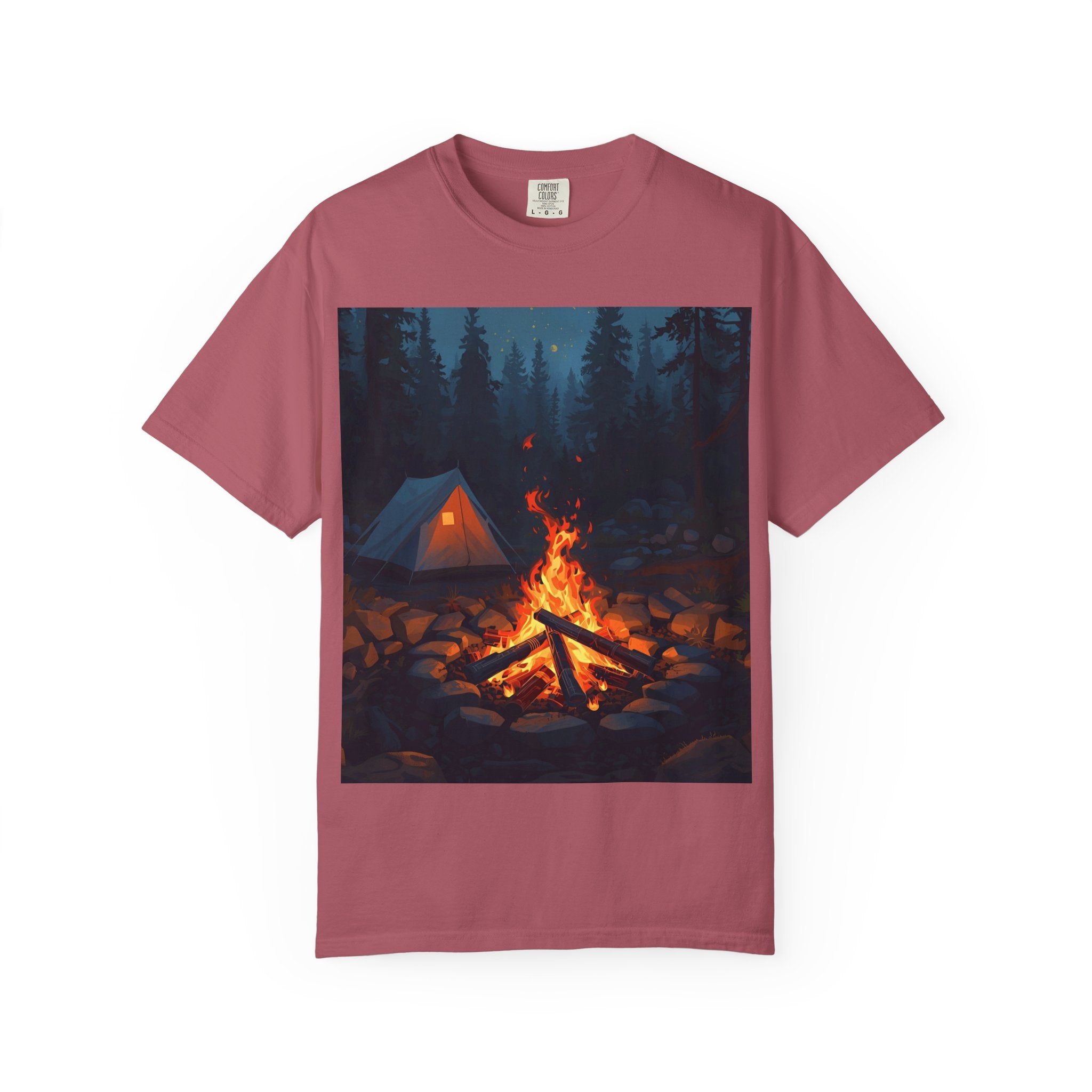 Campfire Adventure T-Shirt - Unisex Outdoors Shirt, Camping Apparel, Nature Lover Gift, Travel Tee, Boho Style Wear