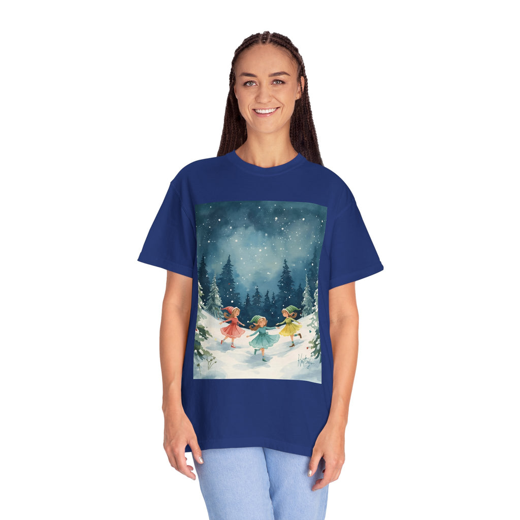 Whimsical Winter T-Shirt, Cozy Graphic Tee, Holiday Apparel, Gift for Her, Seasonal Fashion, Unisex Tee