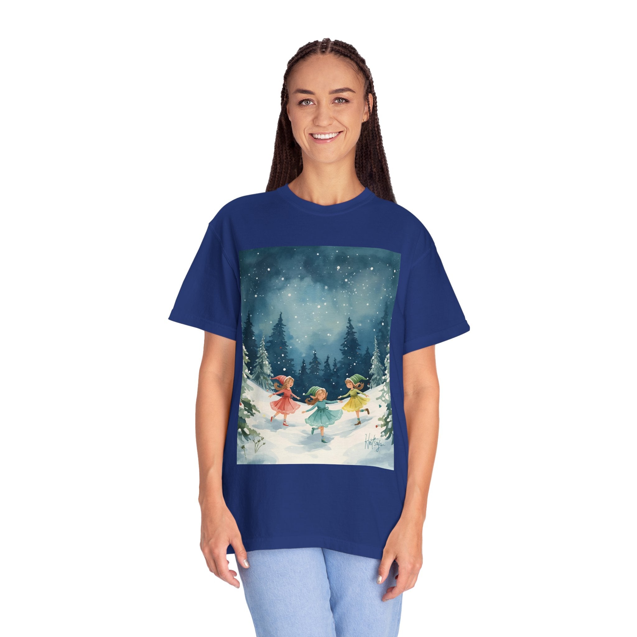 Whimsical Winter T-Shirt, Cozy Graphic Tee, Holiday Apparel, Gift for Her, Seasonal Fashion, Unisex Tee