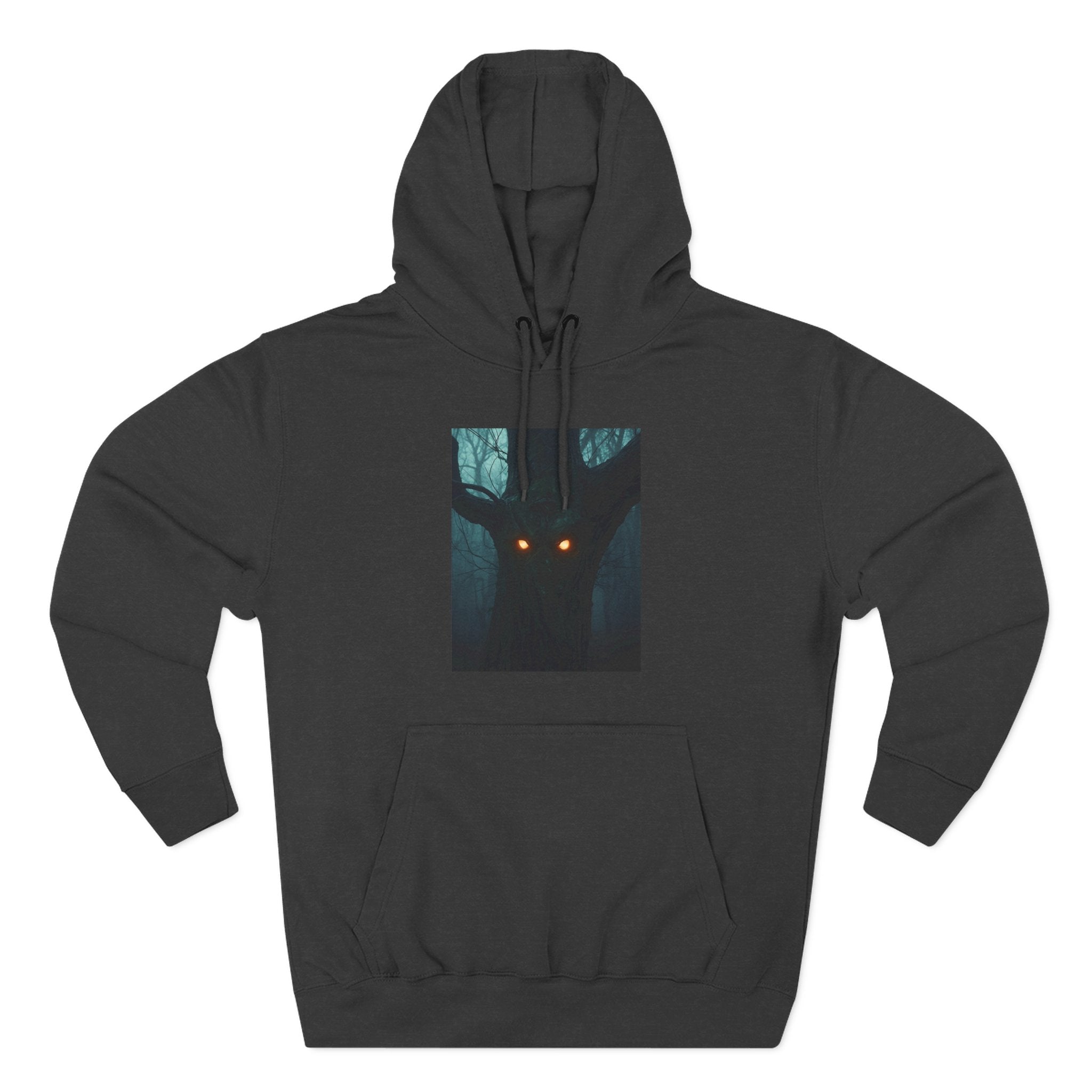 Chilling Nighttime Hoodie, Cozy Fleece Sweatshirt, Outdoor Adventure Attire, Perfect for Bonfire Nights, Gifts for Nature Lovers