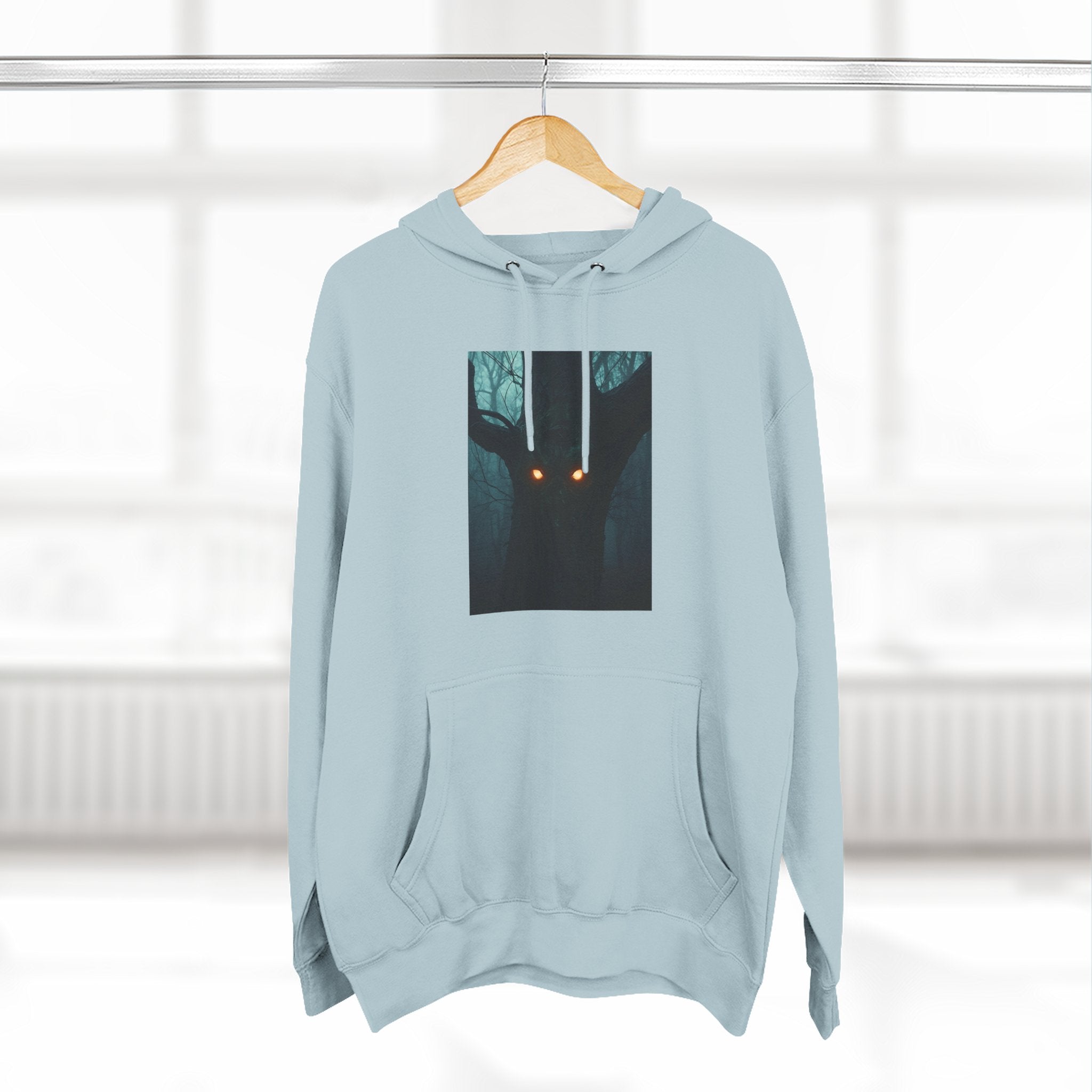 Chilling Nighttime Hoodie, Cozy Fleece Sweatshirt, Outdoor Adventure Attire, Perfect for Bonfire Nights, Gifts for Nature Lovers