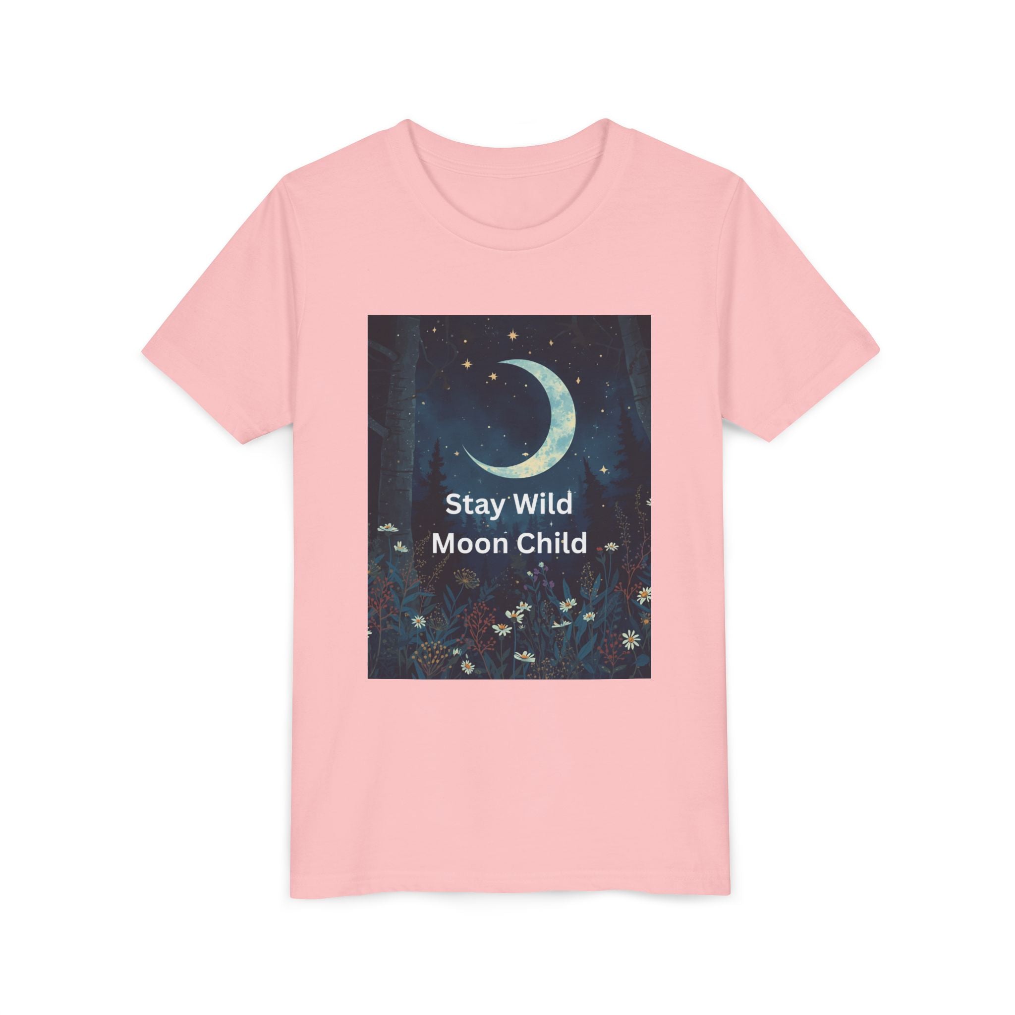 Stay Wild Moon Child Youth Tee - Adventure Tee, Nature Inspired Shirt, Cute Kids Clothing, Gift for Young Explorers, Eco-Friendly Tee