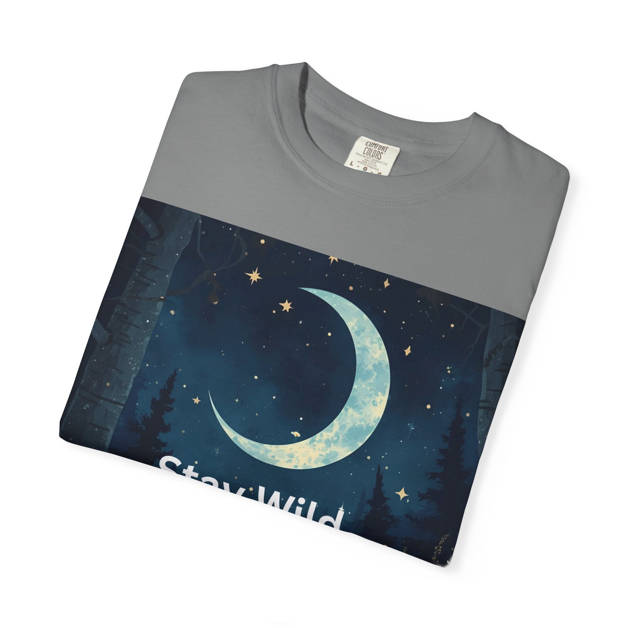 Unisex Stay Wild Moon Child T-Shirt, Stay Wild Graphic Tee, Boho Style Shirt, Gift for Nature Lovers, Vintage Vibe Apparel