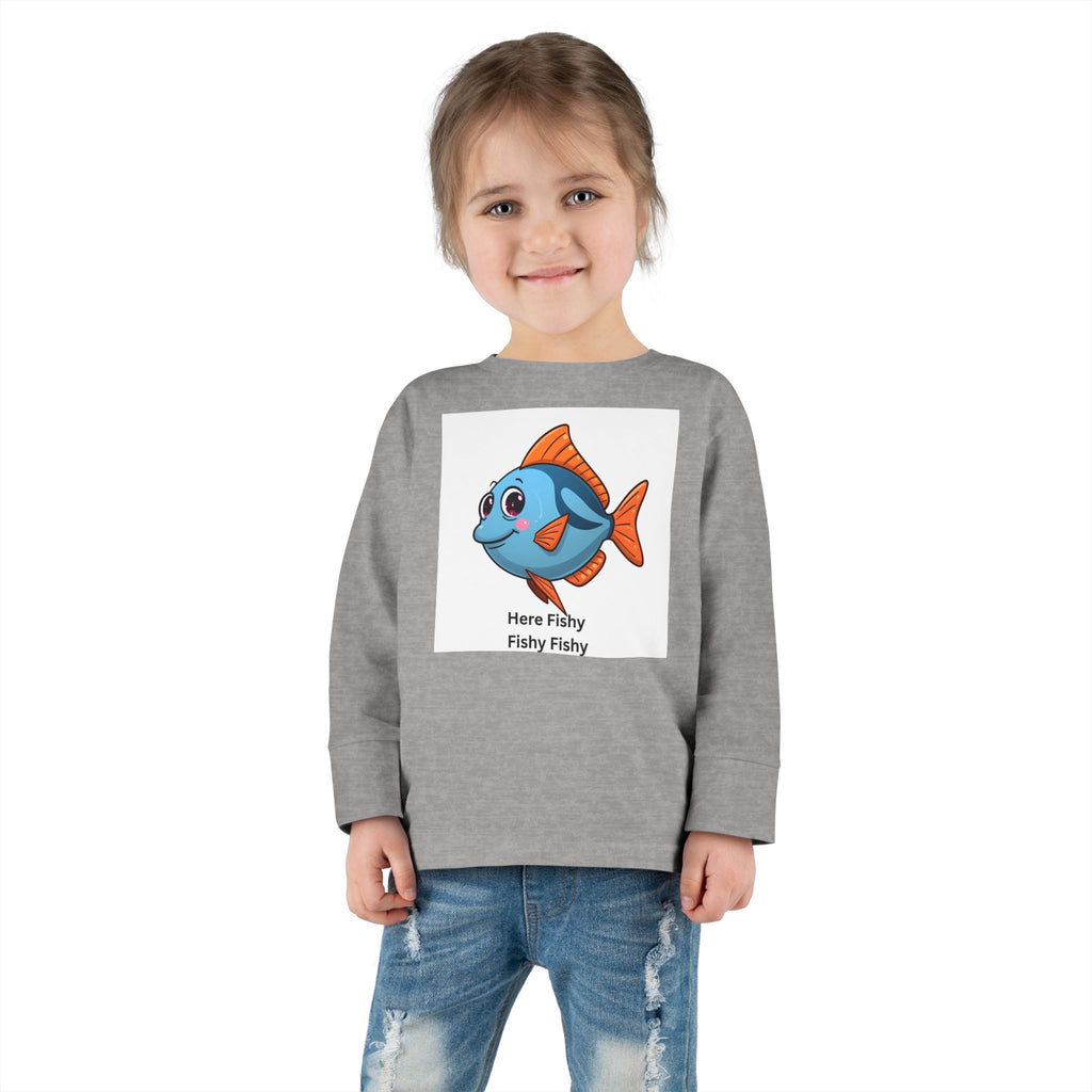 Here Fishy Fishy Fishy Toddler Long Sleeve Tee